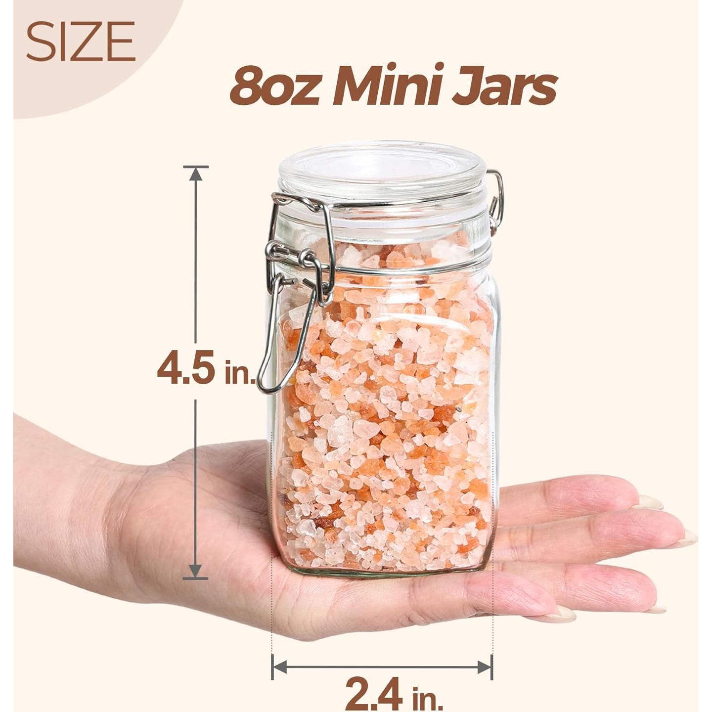 Conjunto de 12 tarros de vidrio herméticos ComSaf 240 ml