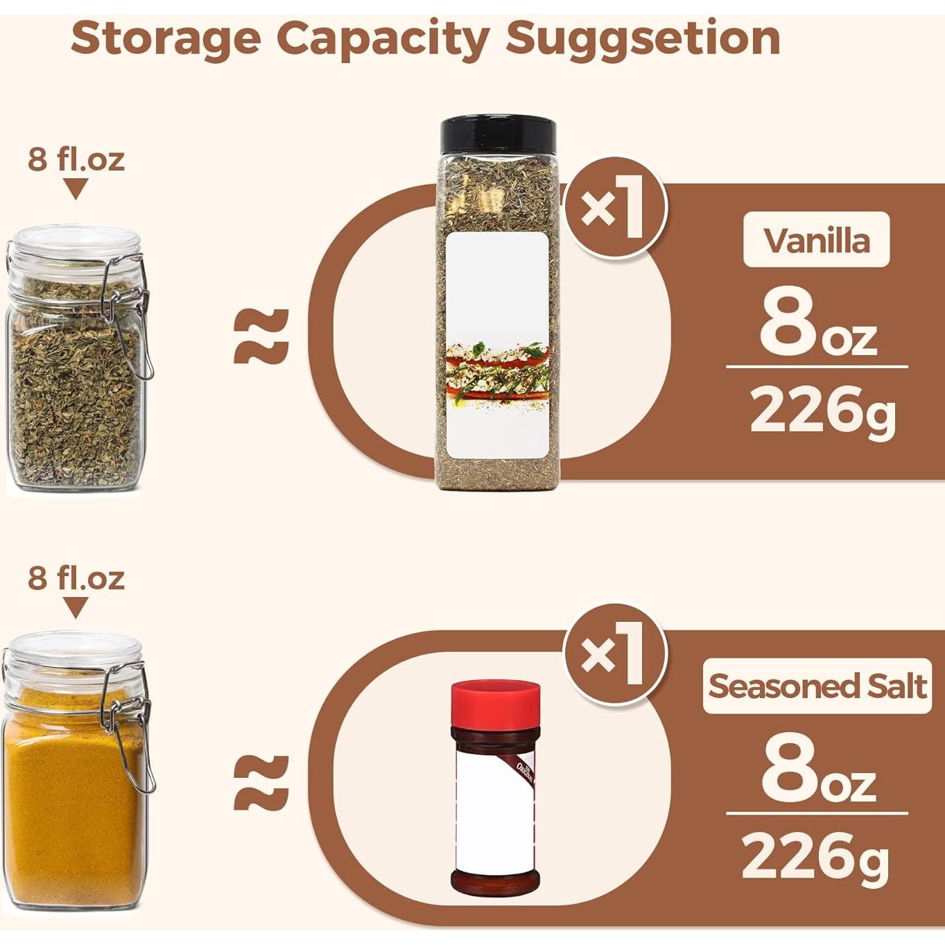 Conjunto de 12 tarros de vidrio herméticos ComSaf 240 ml