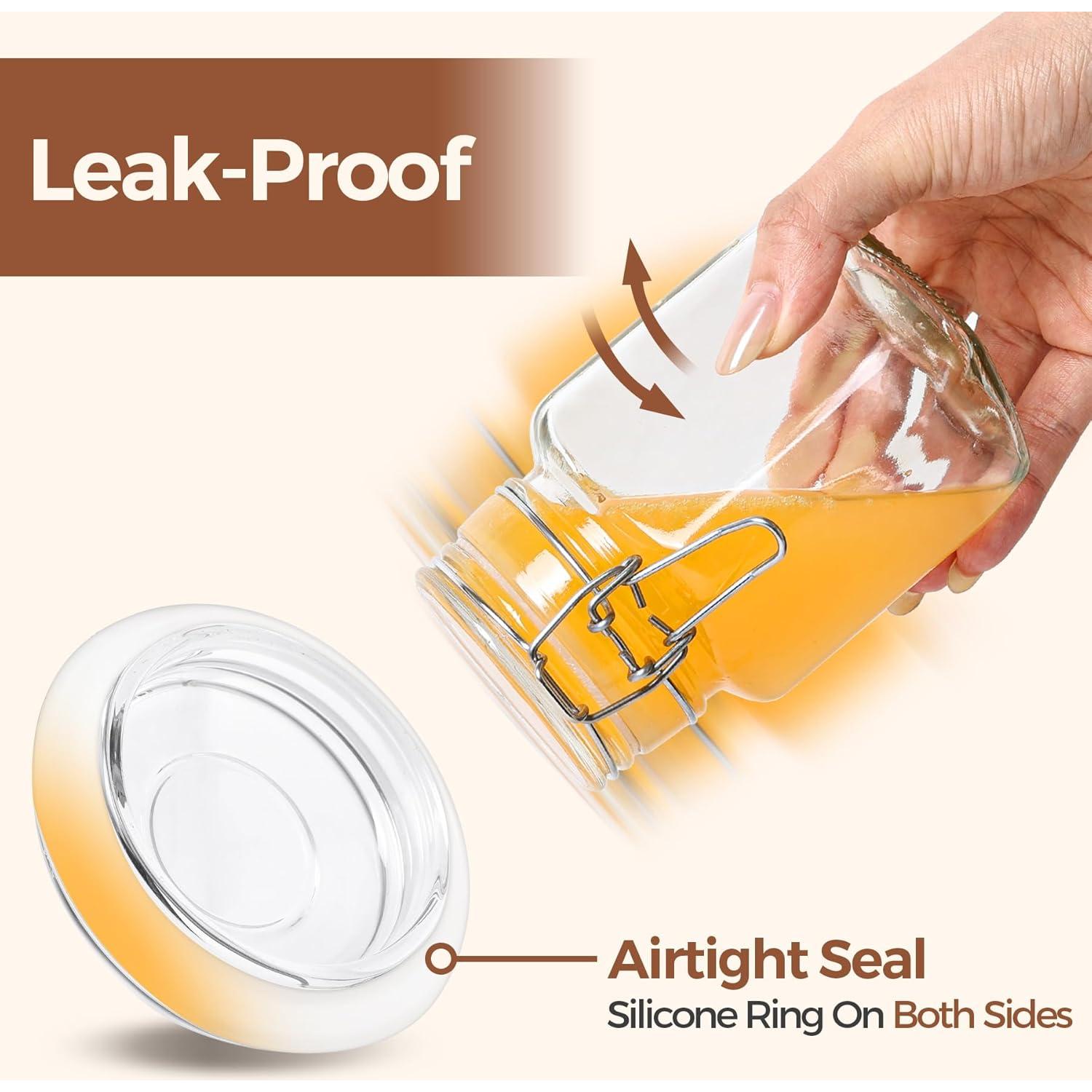 Conjunto de 12 tarros de vidrio herméticos ComSaf 240 ml