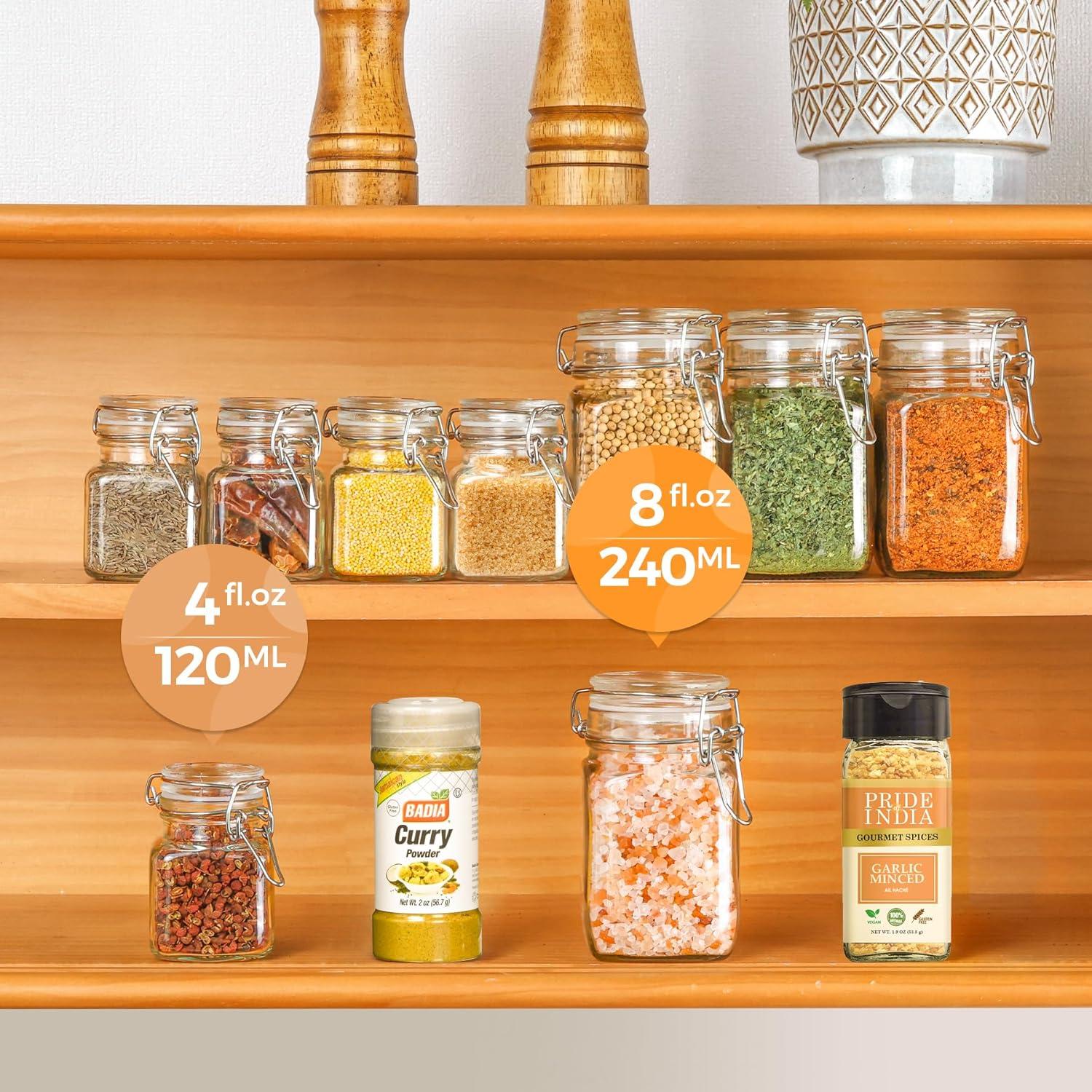 Conjunto de 12 tarros de vidrio herméticos ComSaf 240 ml