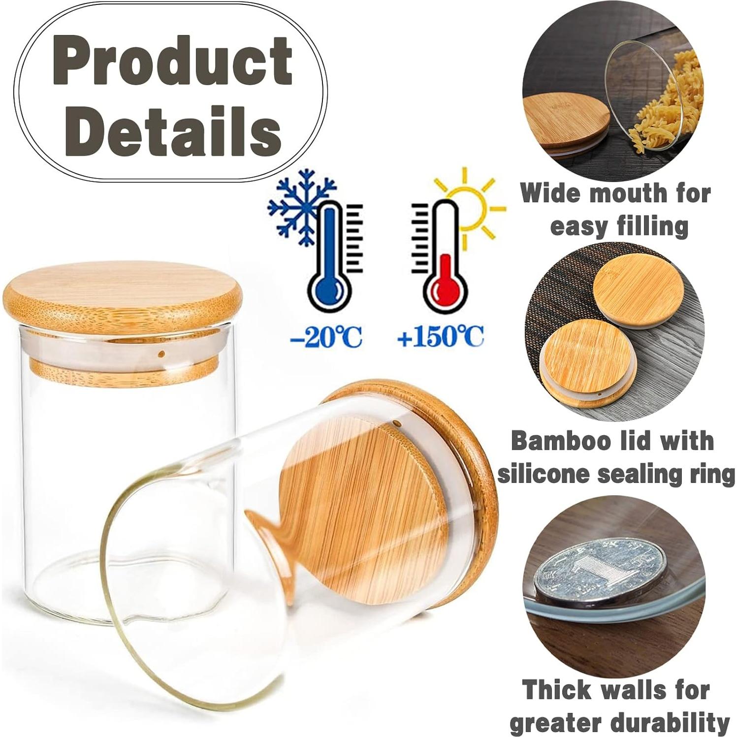 Juego de 12 Tarros de Especias de Vidrio GPOVVIMX 250ml