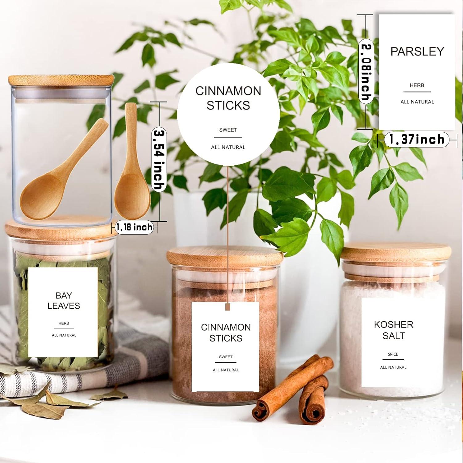 Juego de 12 Tarros de Especias de Vidrio GPOVVIMX 250ml