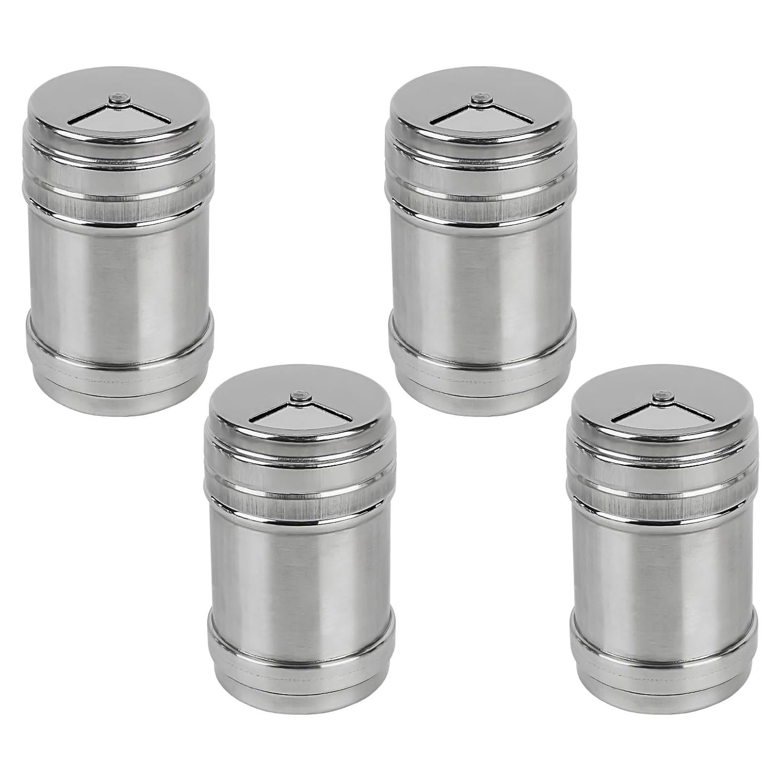 Tarros de Sazonadores SHIDOW 4 Pcs Acero Inoxidable Plata