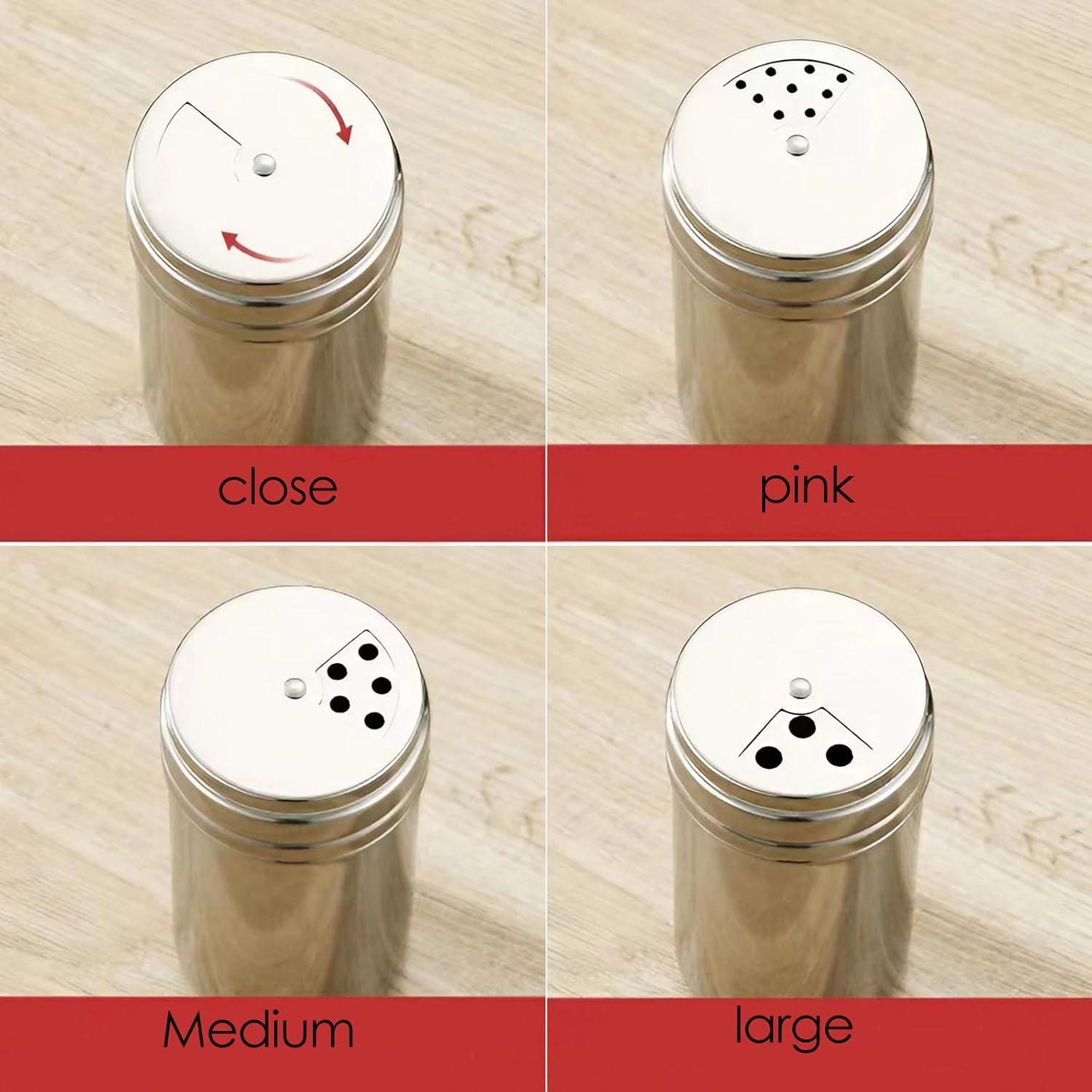 Tarros de Sazonadores SHIDOW 4 Pcs Acero Inoxidable Plata