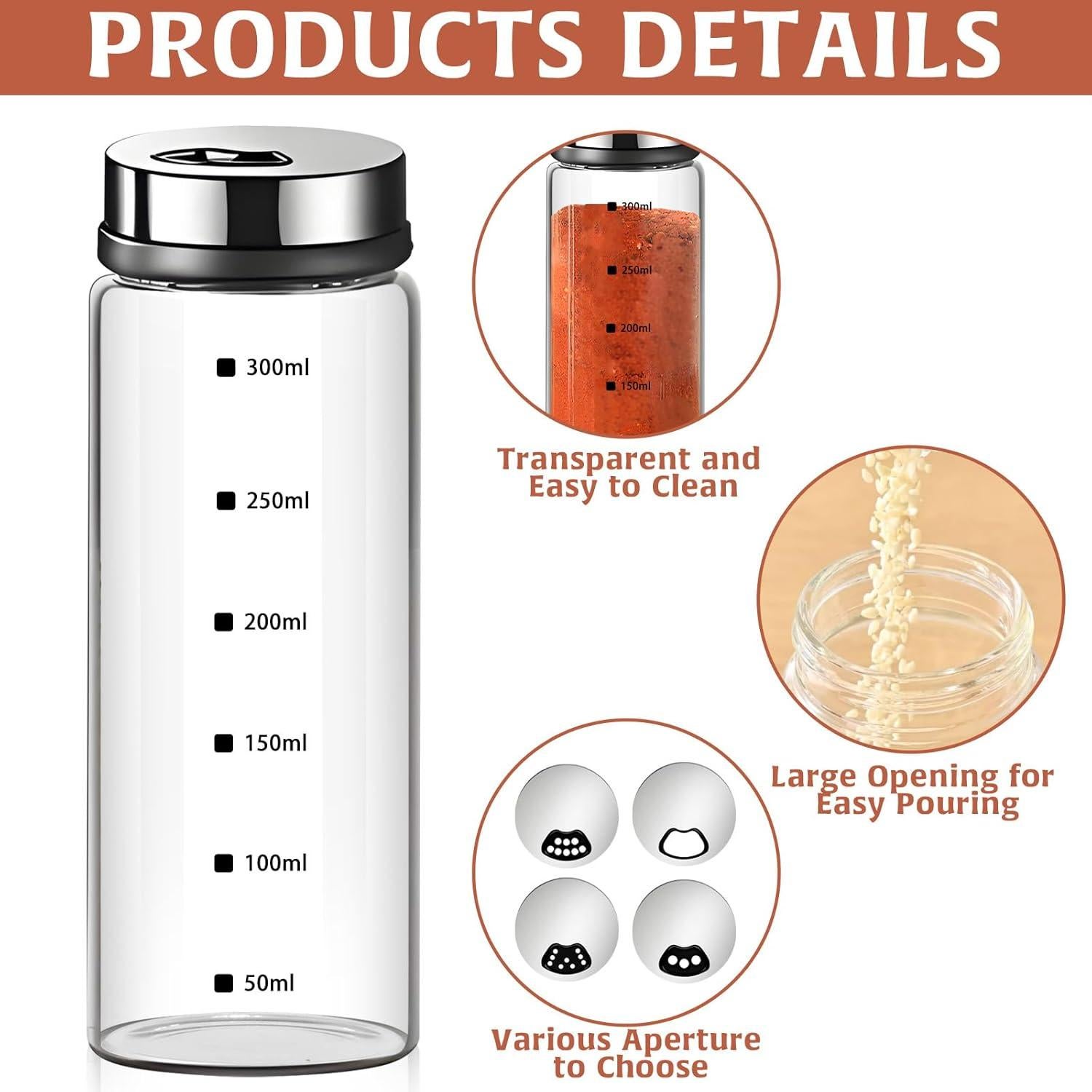 Set 2 Saleros y Pimenteros HINGTAI de Vidrio 420g