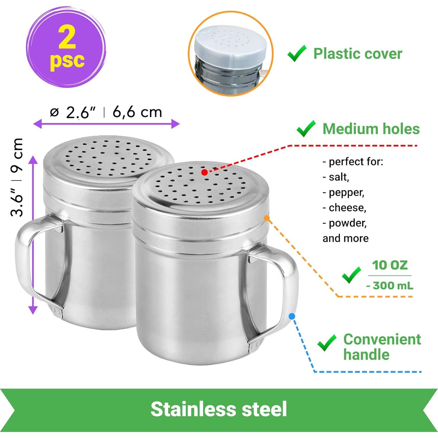 Paquete de Sacudidores de Acero Inoxidable CUSINIUM 3pcs