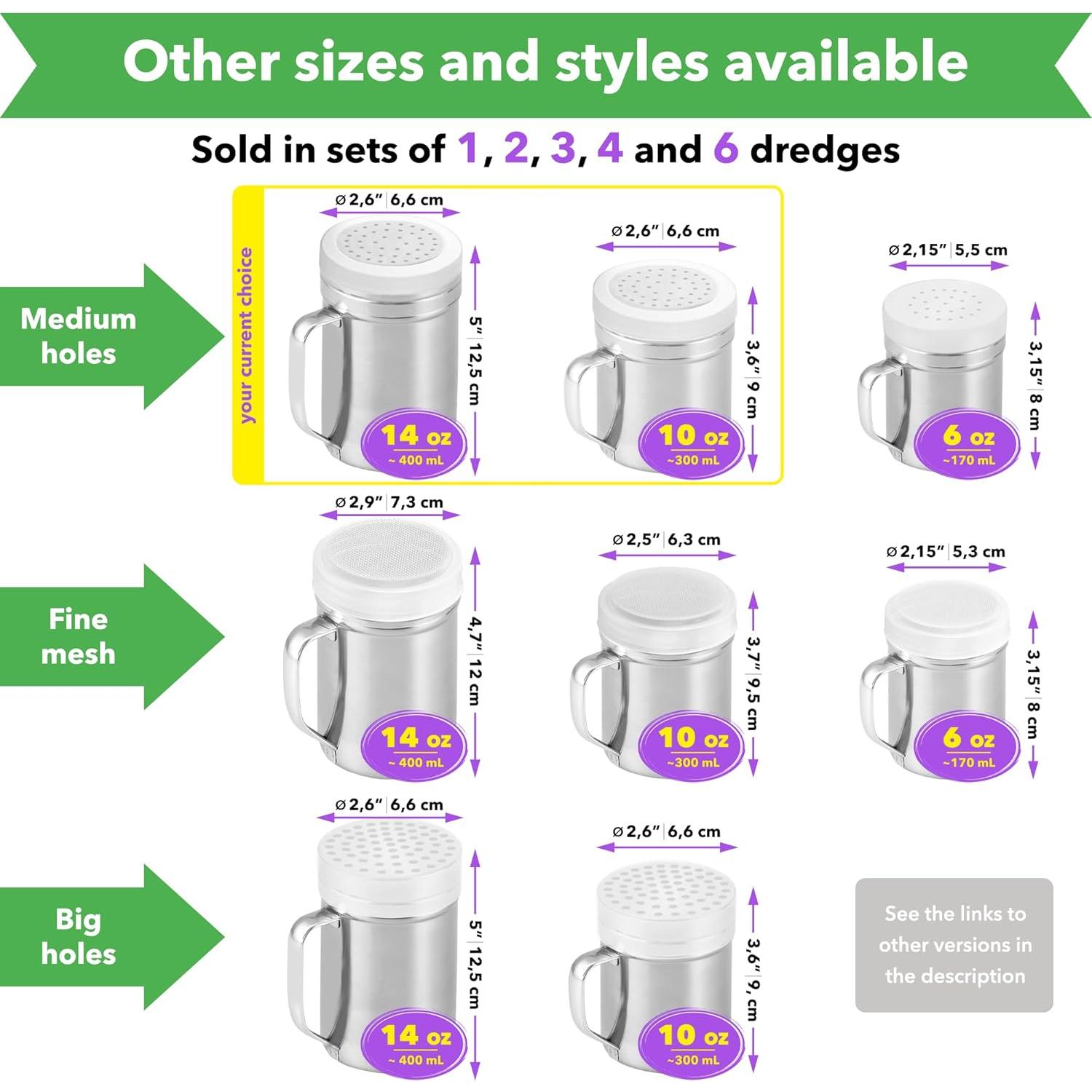 Paquete de Sacudidores de Acero Inoxidable CUSINIUM 3pcs