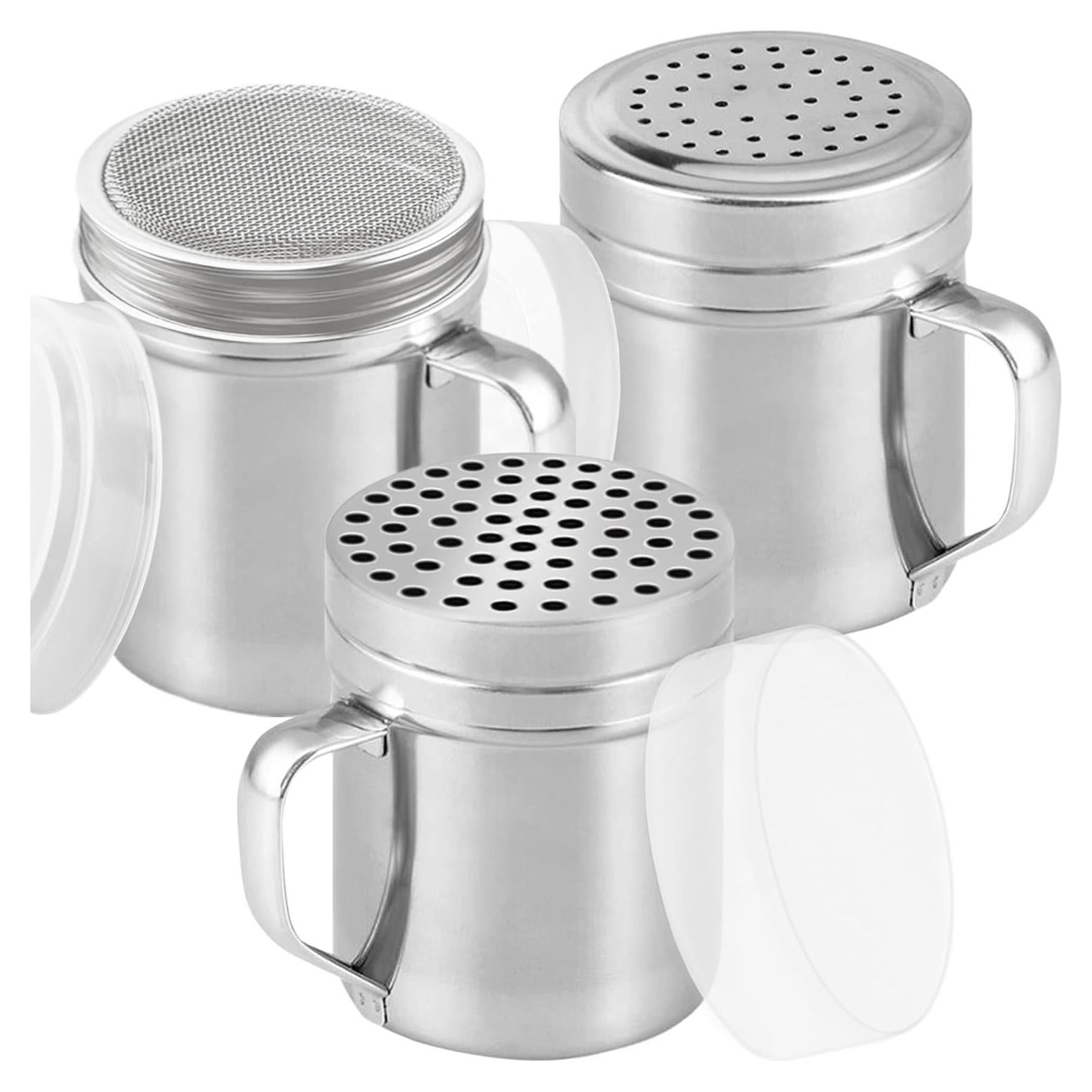 Juego de 3 Dredges CUSINIUM 10oz Acero Inoxidable con Mango