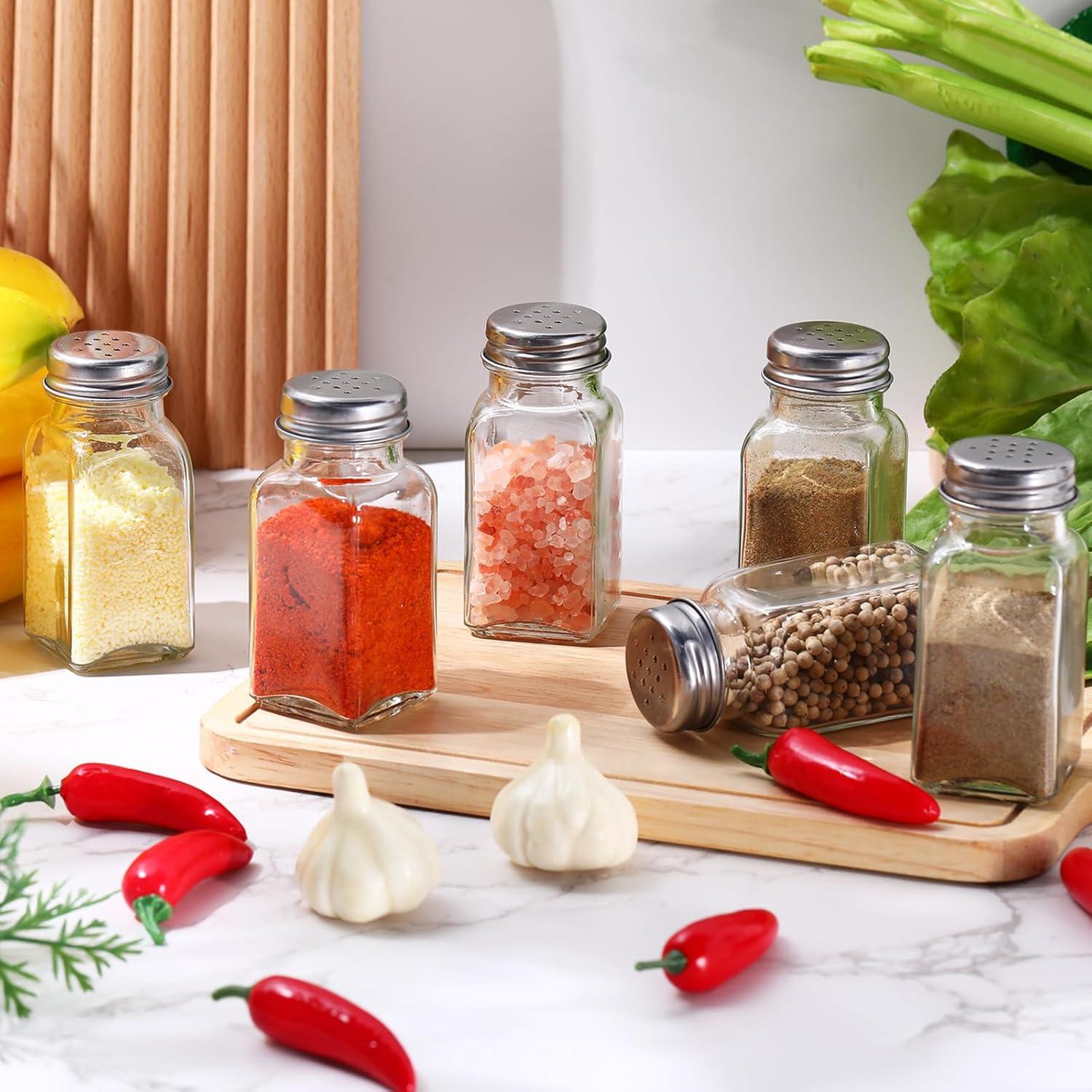 Juego de 96 Saleros y Pimenteros Zhehao de Vidrio 9 cm