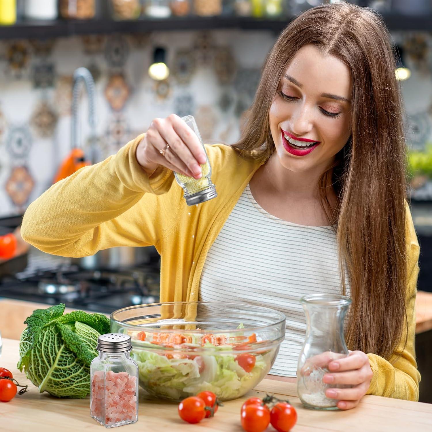 Juego de 96 Saleros y Pimenteros Zhehao de Vidrio 9 cm