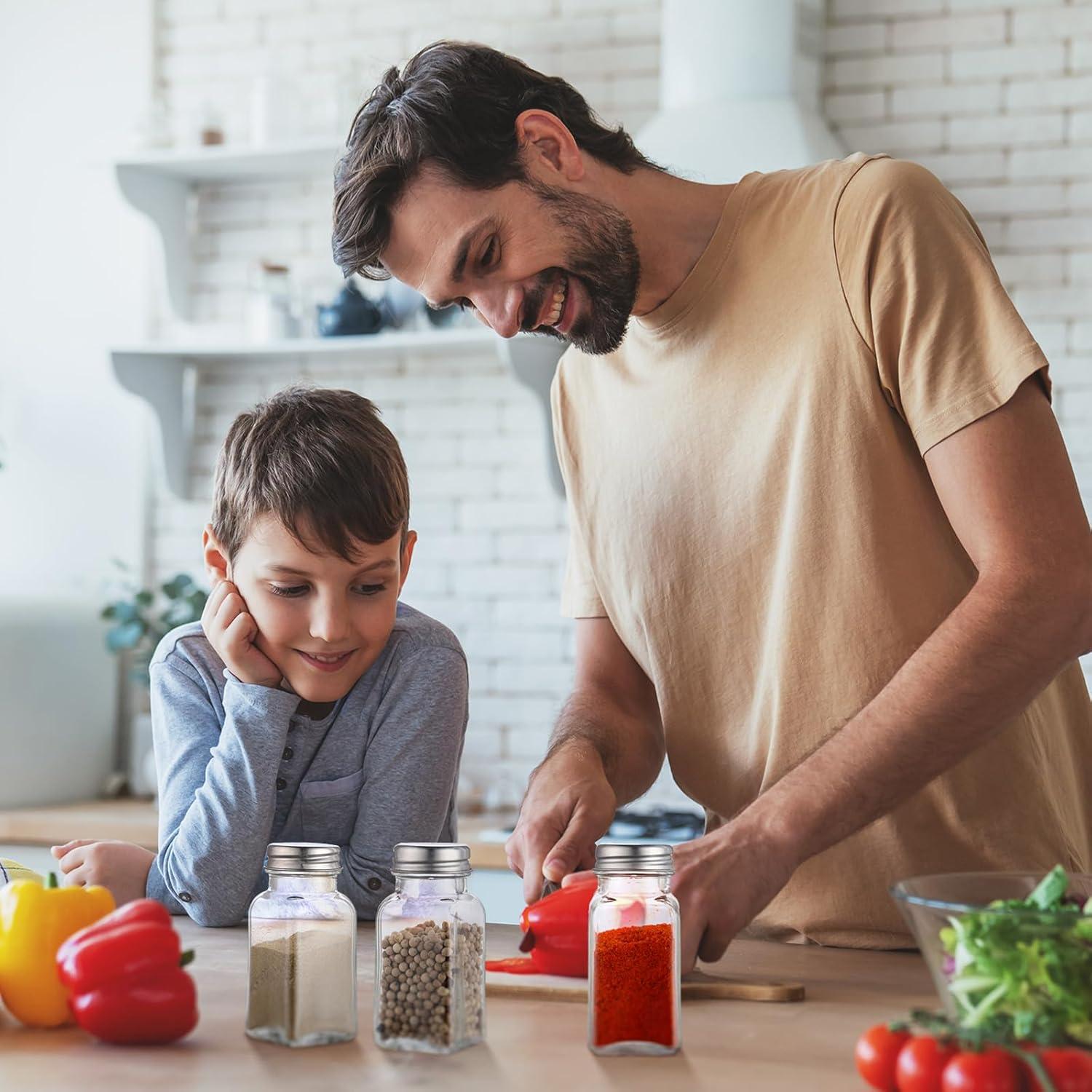 Juego de 96 Saleros y Pimenteros Zhehao de Vidrio 9 cm