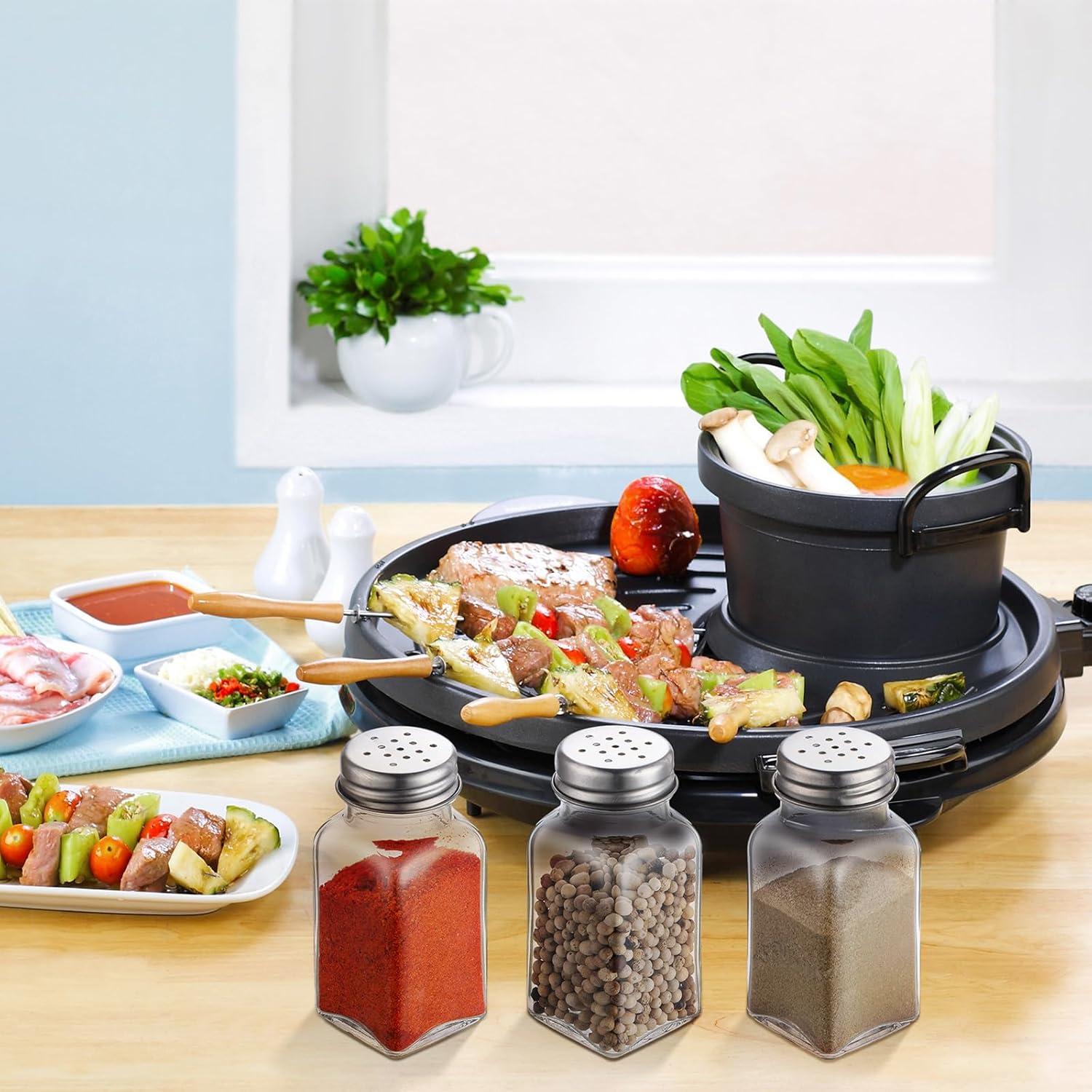 Juego de 96 Saleros y Pimenteros Zhehao de Vidrio 9 cm