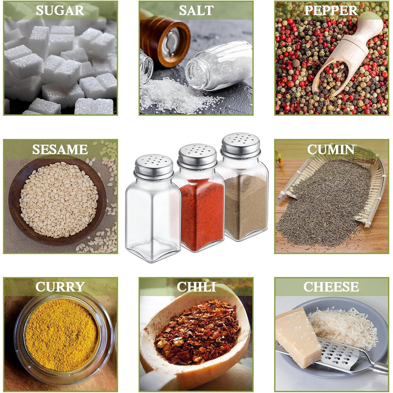 Juego de 96 Saleros y Pimenteros Zhehao de Vidrio 9 cm