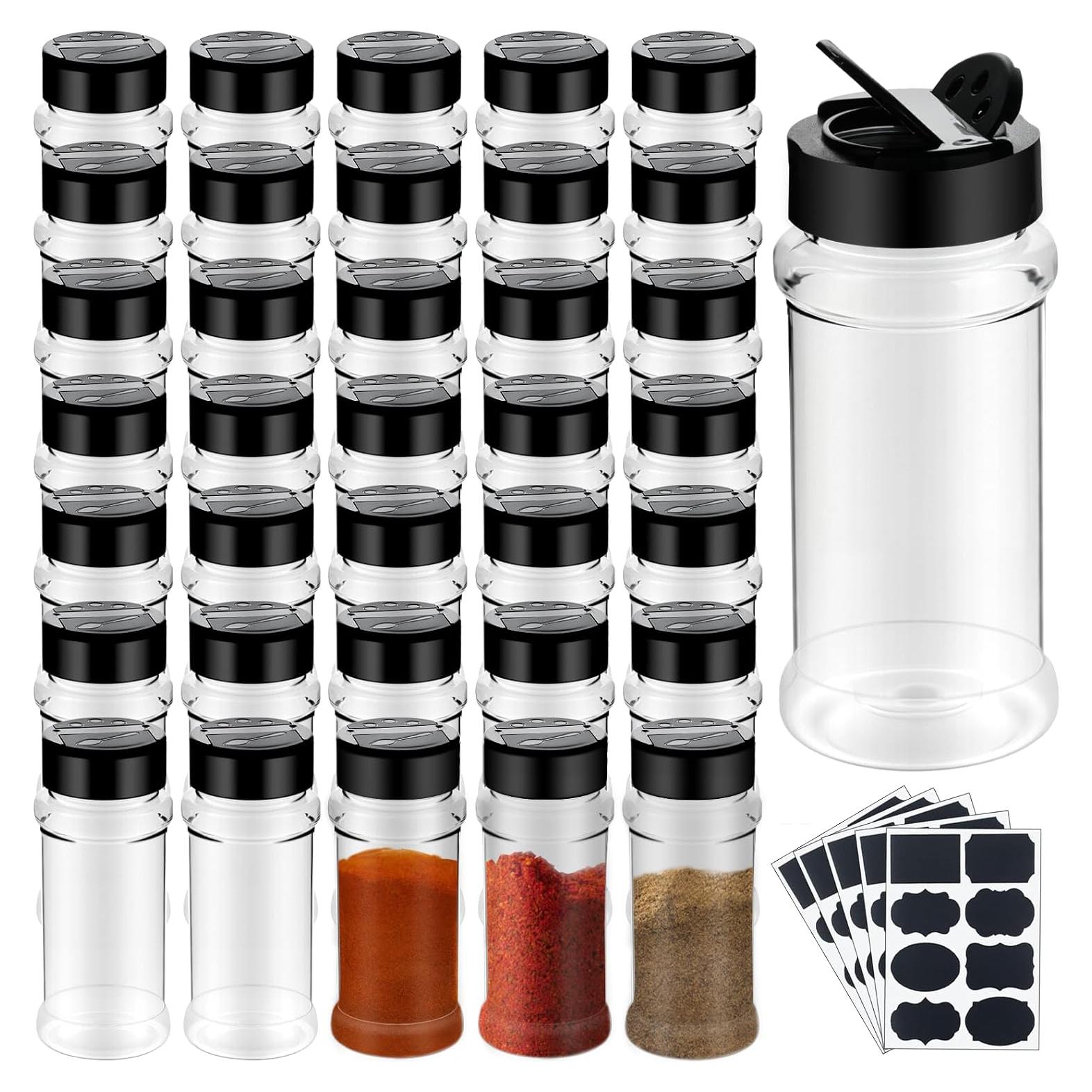 Tarros de Especias Plástico Ysglory 36 Piezas 90ml Transparentes