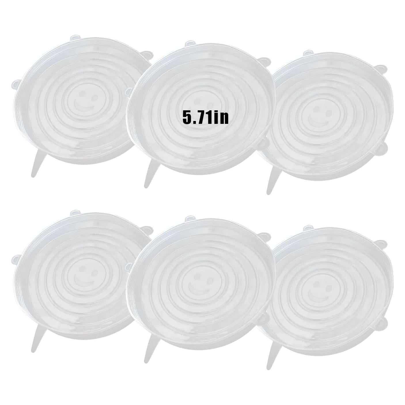 6 Tapas de Silicona Reutilizables Zisqerts 14.5 cm A Prueba de Lavavajillas