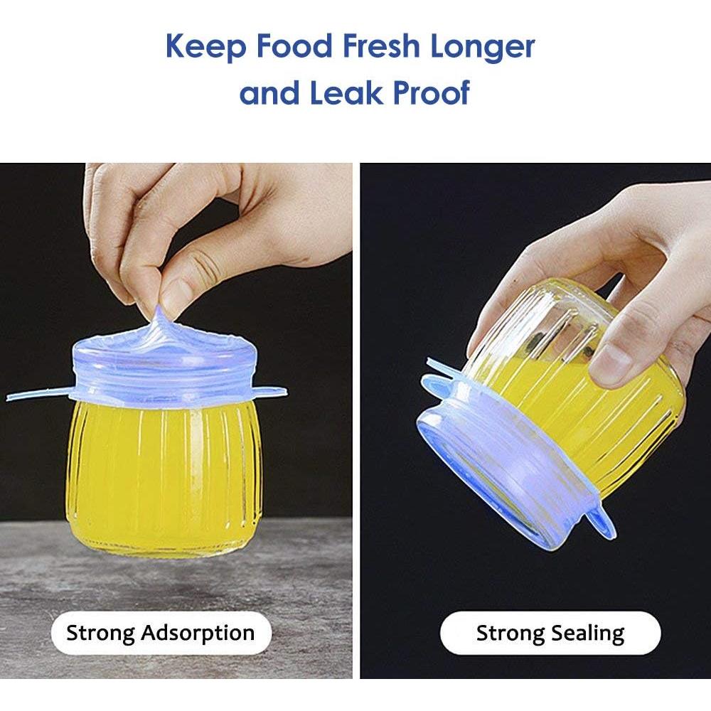 Tapas de Silicona Reutilizables Longzon - Paquete de 12, 6.6 a 10.2 cm