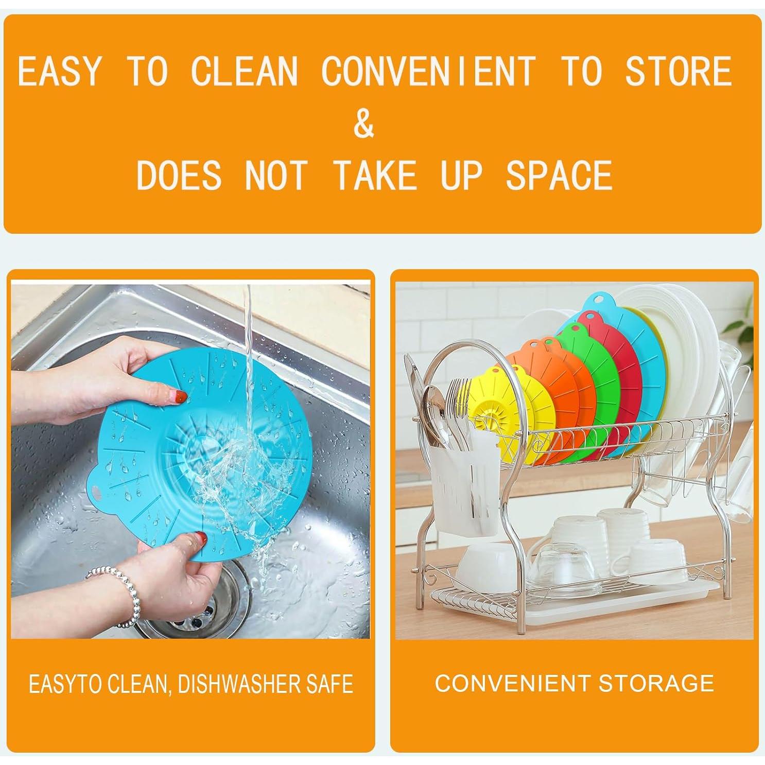 Set de 7 Tapas de Silicona Daxiongmao para Microondas 5 Tamaños