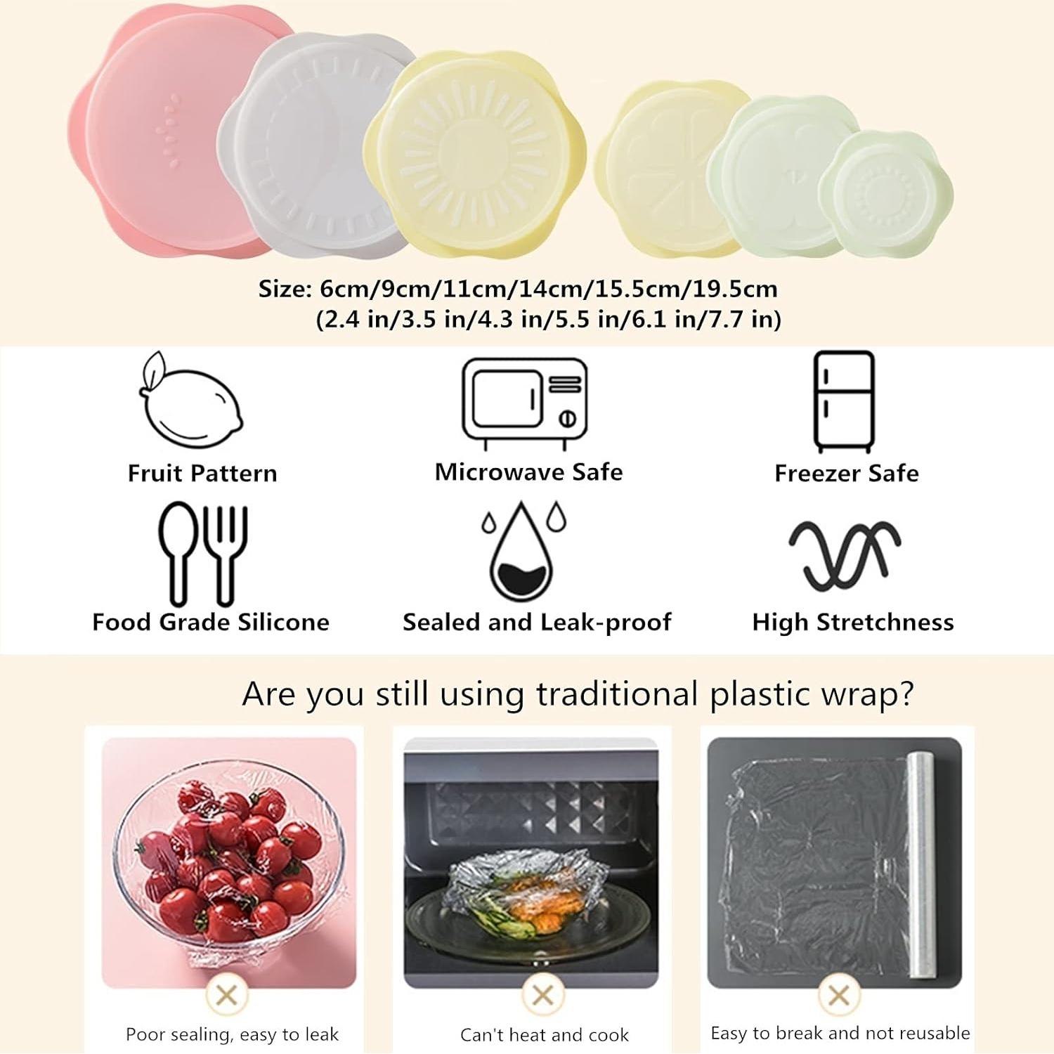 Juego de 6 Tapas de Silicona Comais para Alimentos Multicolor