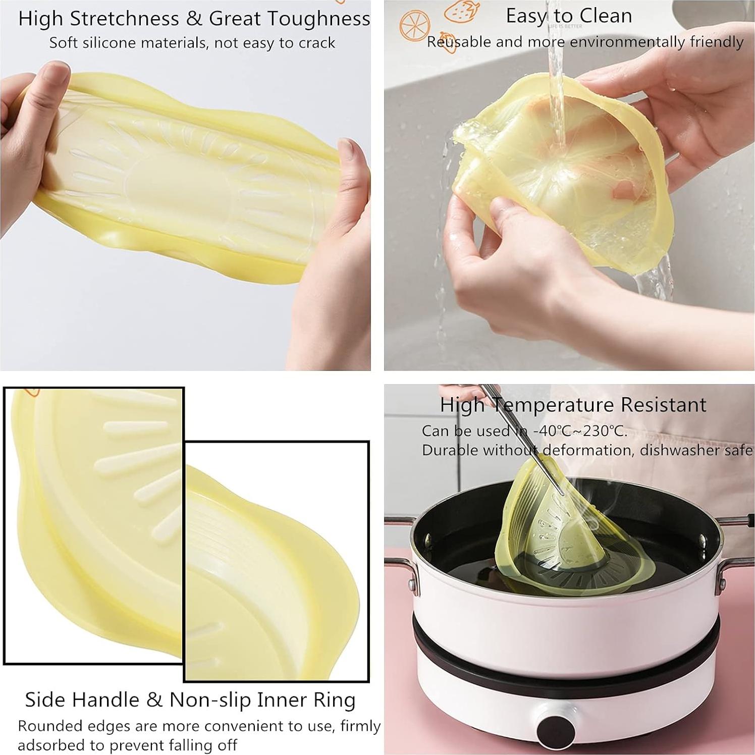 Juego de 6 Tapas de Silicona Comais para Alimentos Multicolor