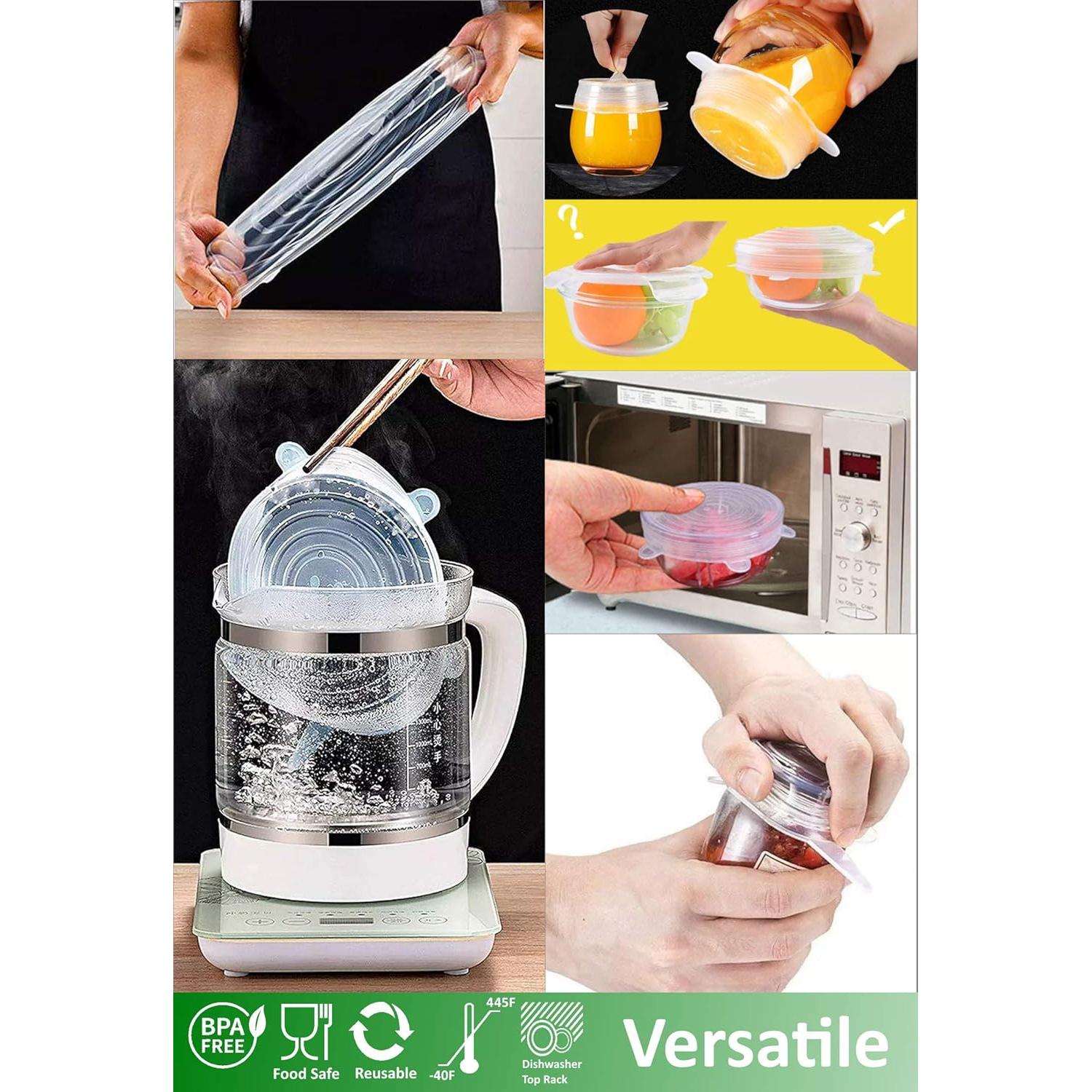 Tapas de Silicona Reutilizables altCookingHub - 6 Piezas 14 cm