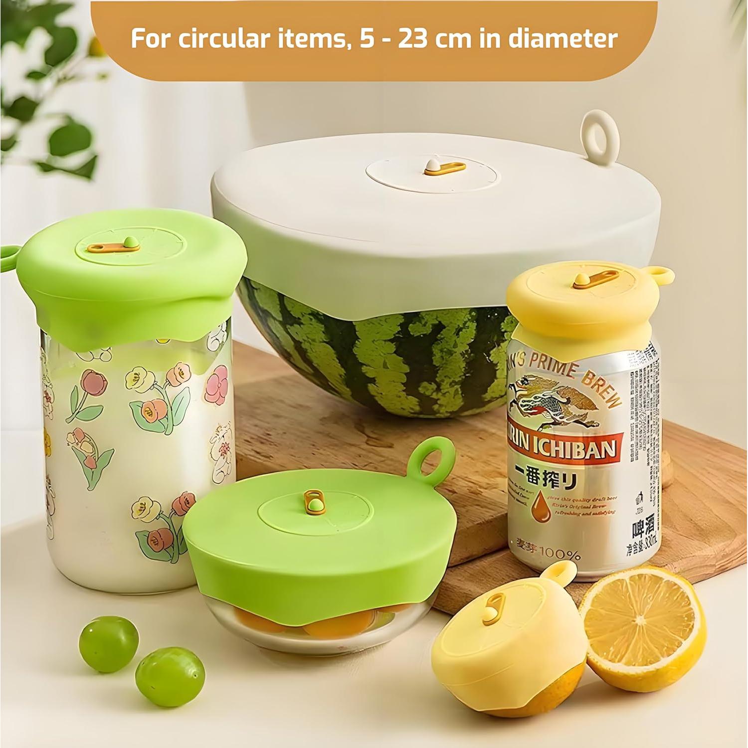 Juego de 6 Tapas de Silicona Reutilizables Wotrip - Multicolor