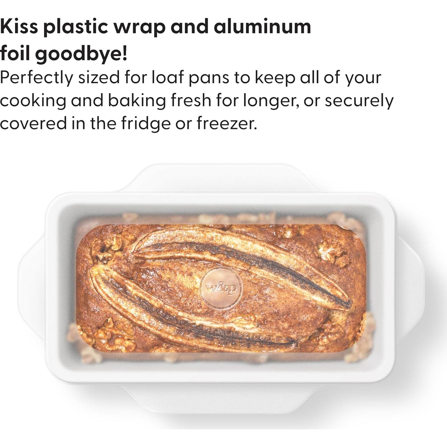 Tapa de Silicona Reutilizable W&P 5x9" Juego de 2 A Prueba de Fugas