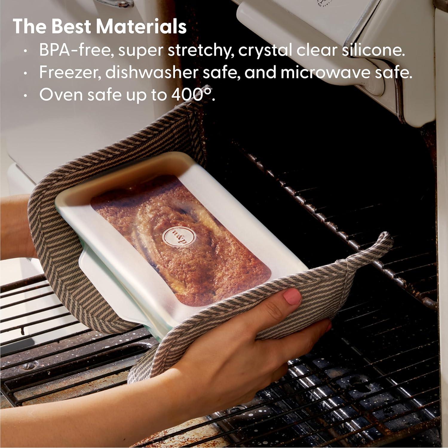 Tapa de Silicona Reutilizable W&P 5x9" Juego de 2 A Prueba de Fugas