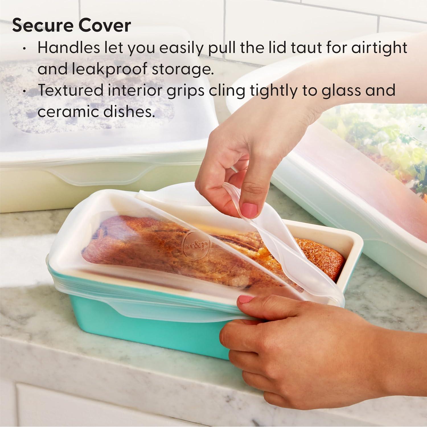 Tapa de Silicona Reutilizable W&P 5x9" Juego de 2 A Prueba de Fugas