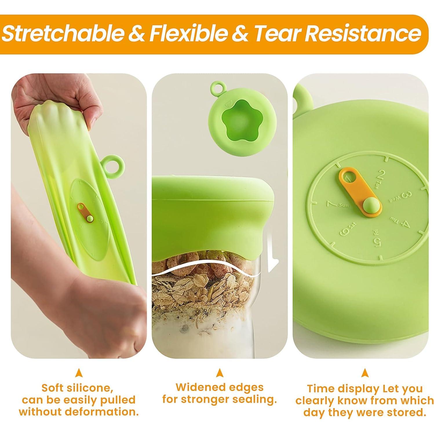 Juego de 6 Tapas de Silicona Howbush para Alimentos