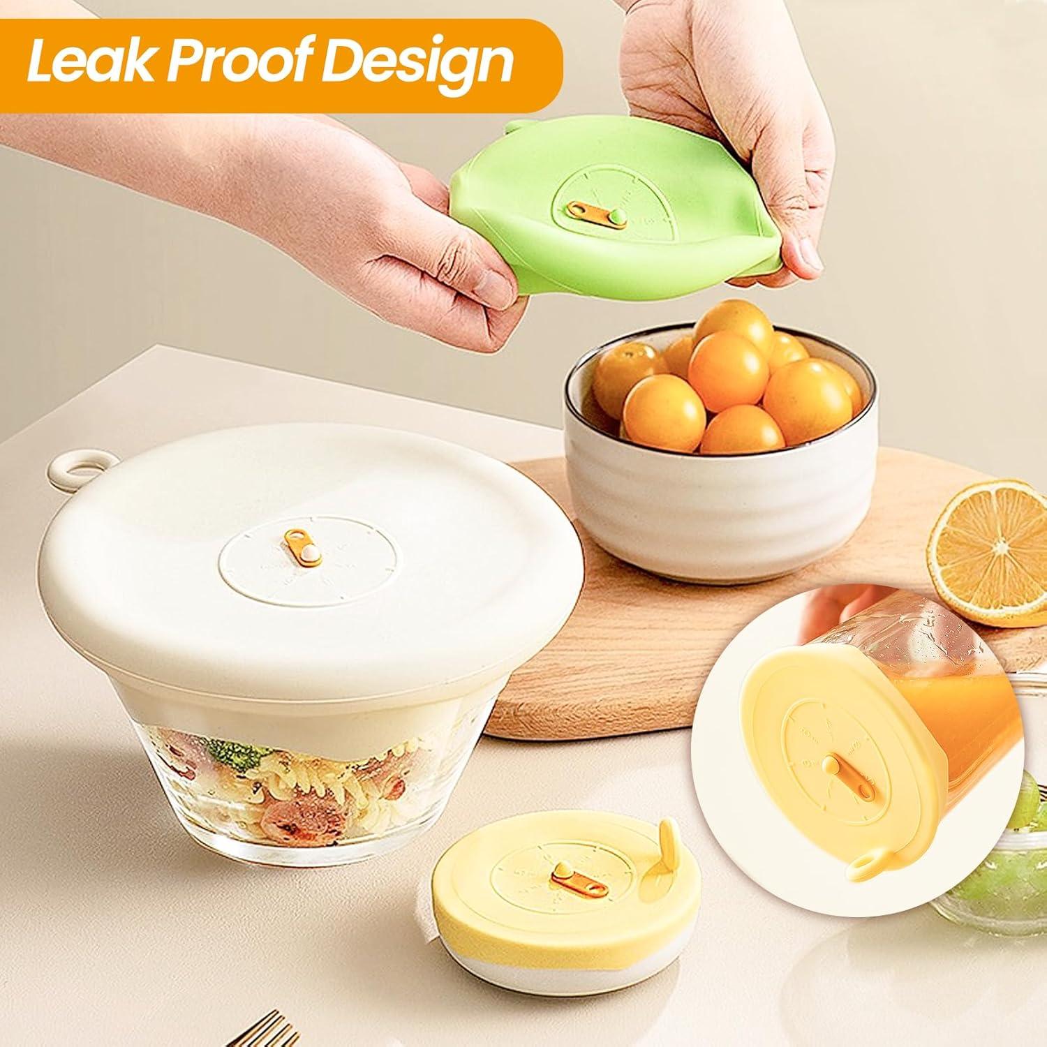 Juego de 6 Tapas de Silicona Howbush para Alimentos