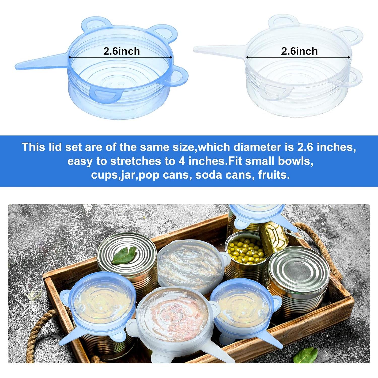 Patelai 24 Piezas Tapas de Silicona Estirables para Alimentos