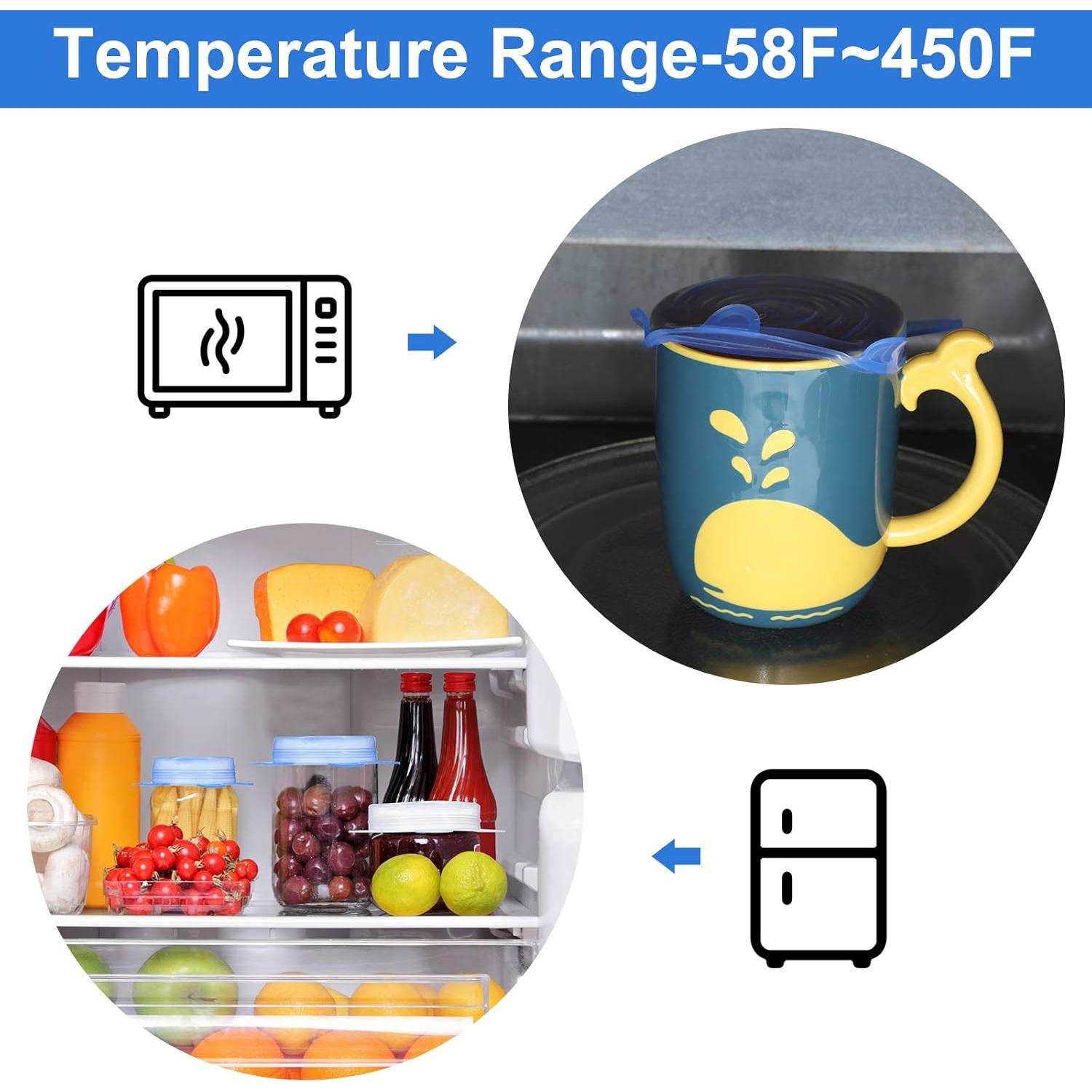 Patelai 24 Piezas Tapas de Silicona Estirables para Alimentos