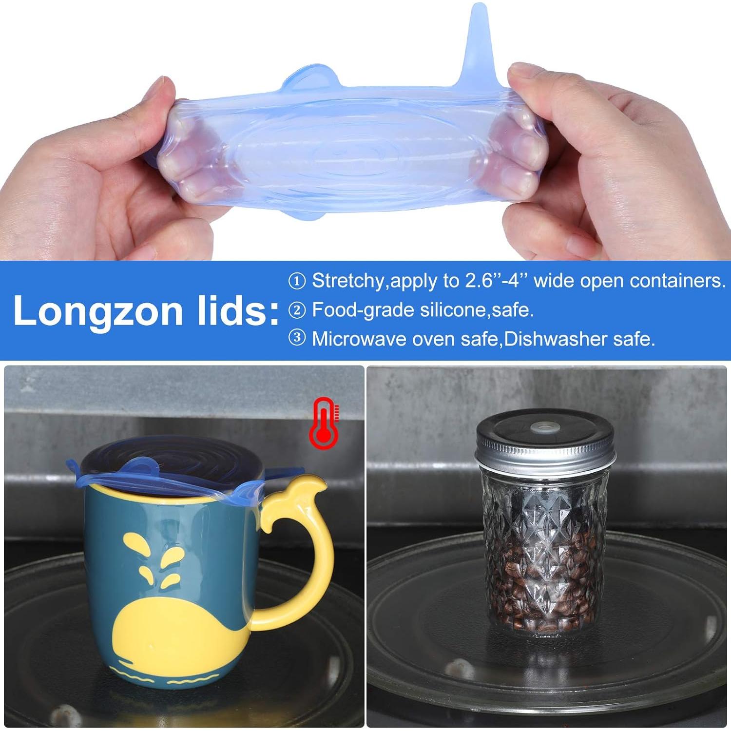 Patelai 24 Piezas Tapas de Silicona Estirables para Alimentos