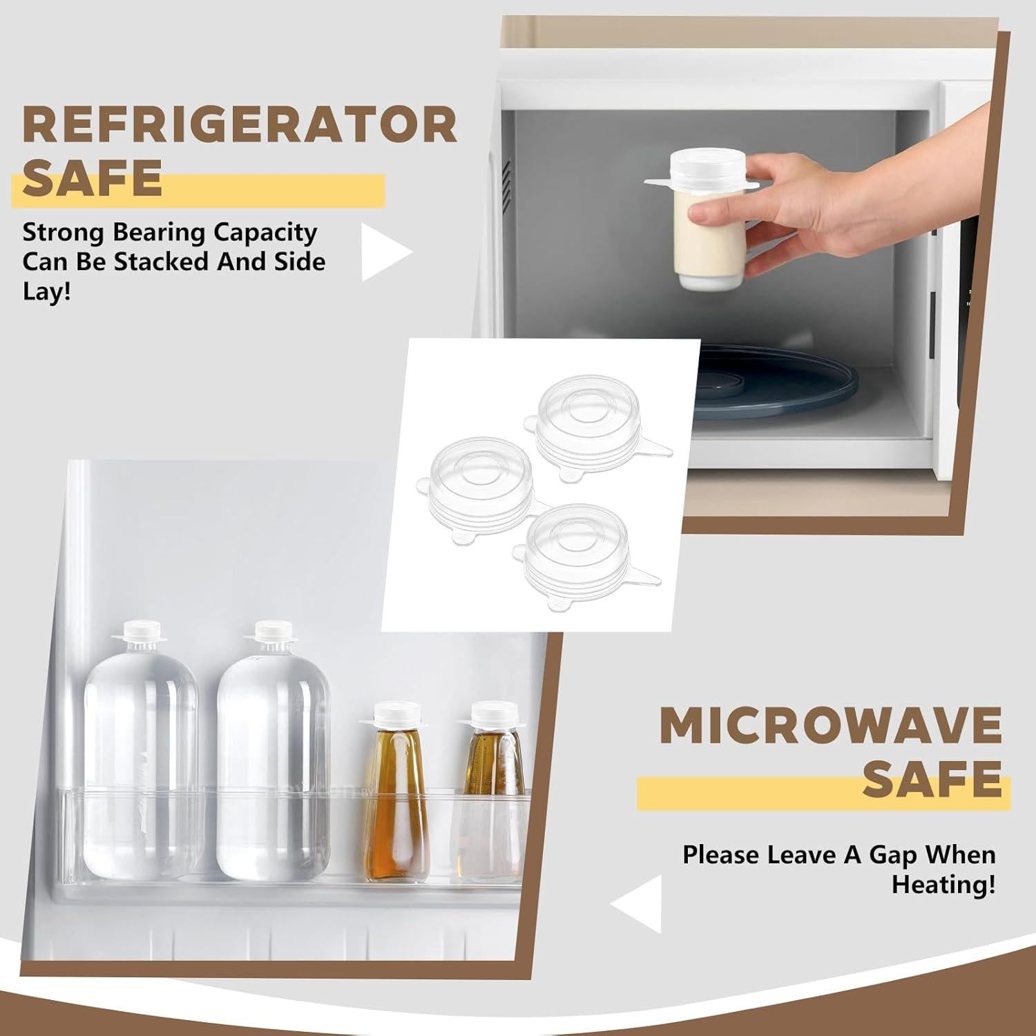 10 Tapas de Silicona Neyauo Estirables 5 cm Reutilizables