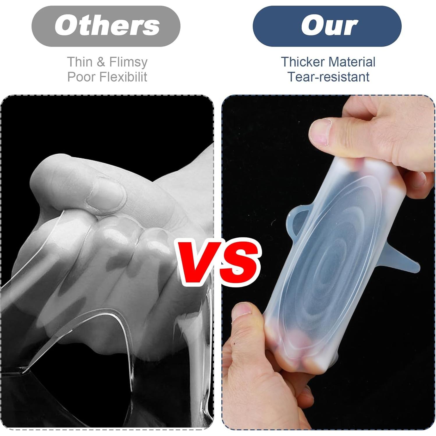 2 Tapas de Silicona Estirables Xinjoduz 9.5 cm Reutilizables