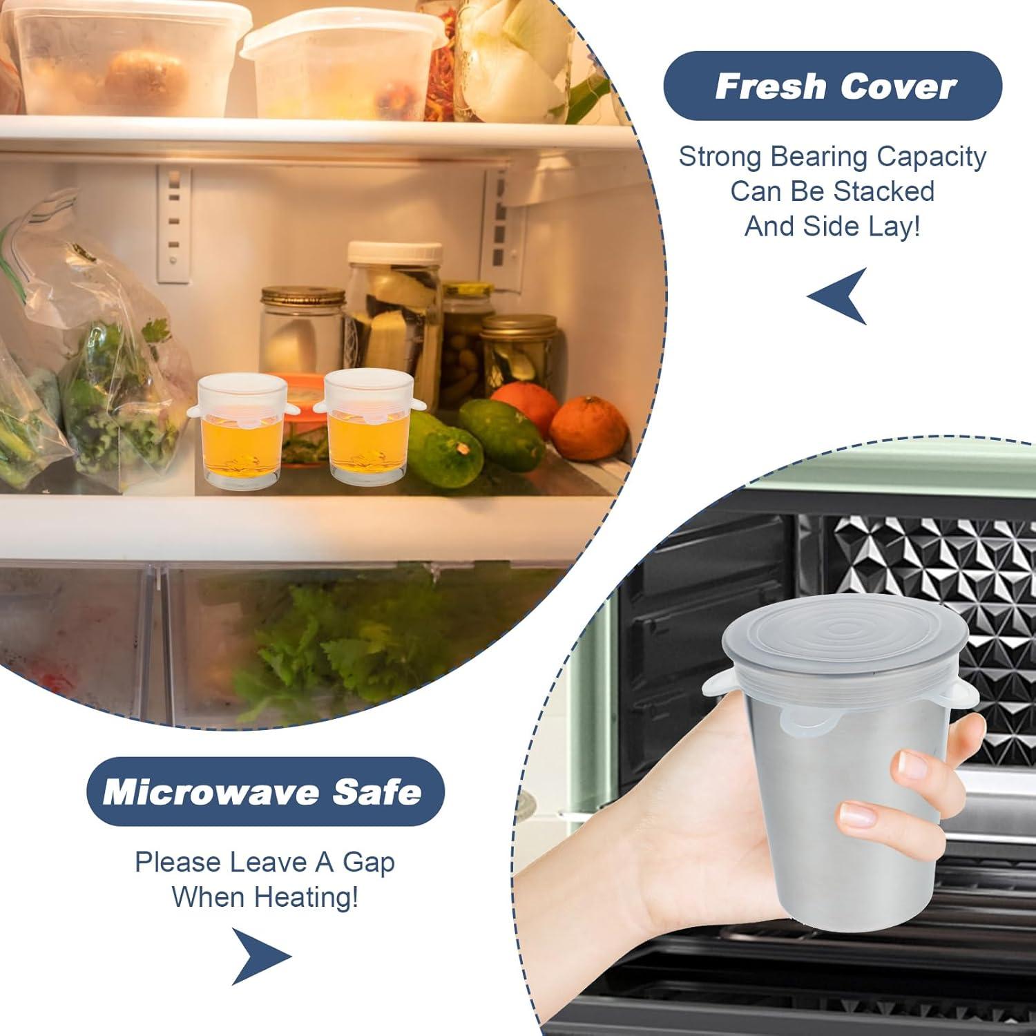 2 Tapas de Silicona Estirables Xinjoduz 9.5 cm Reutilizables