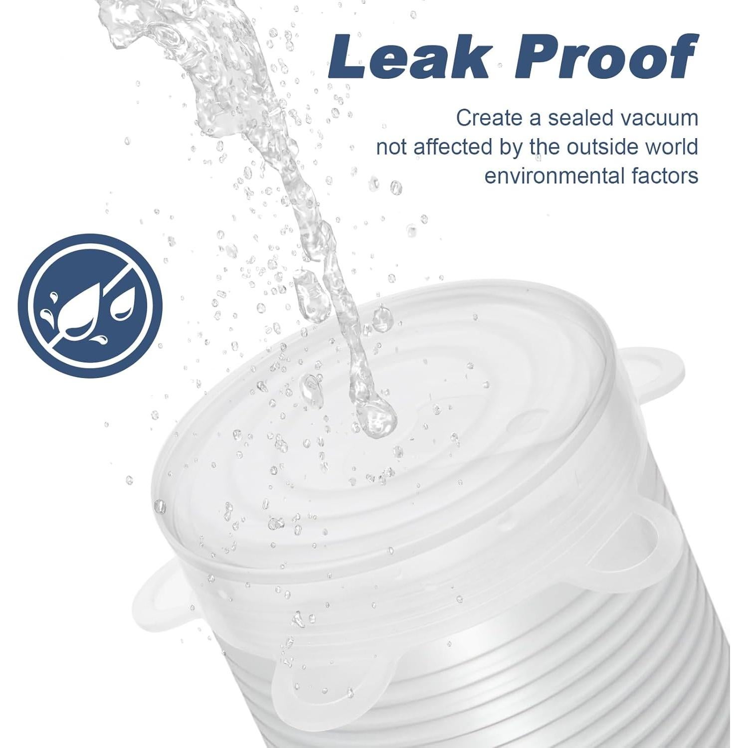 2 Tapas de Silicona Estirables Xinjoduz 9.5 cm Reutilizables