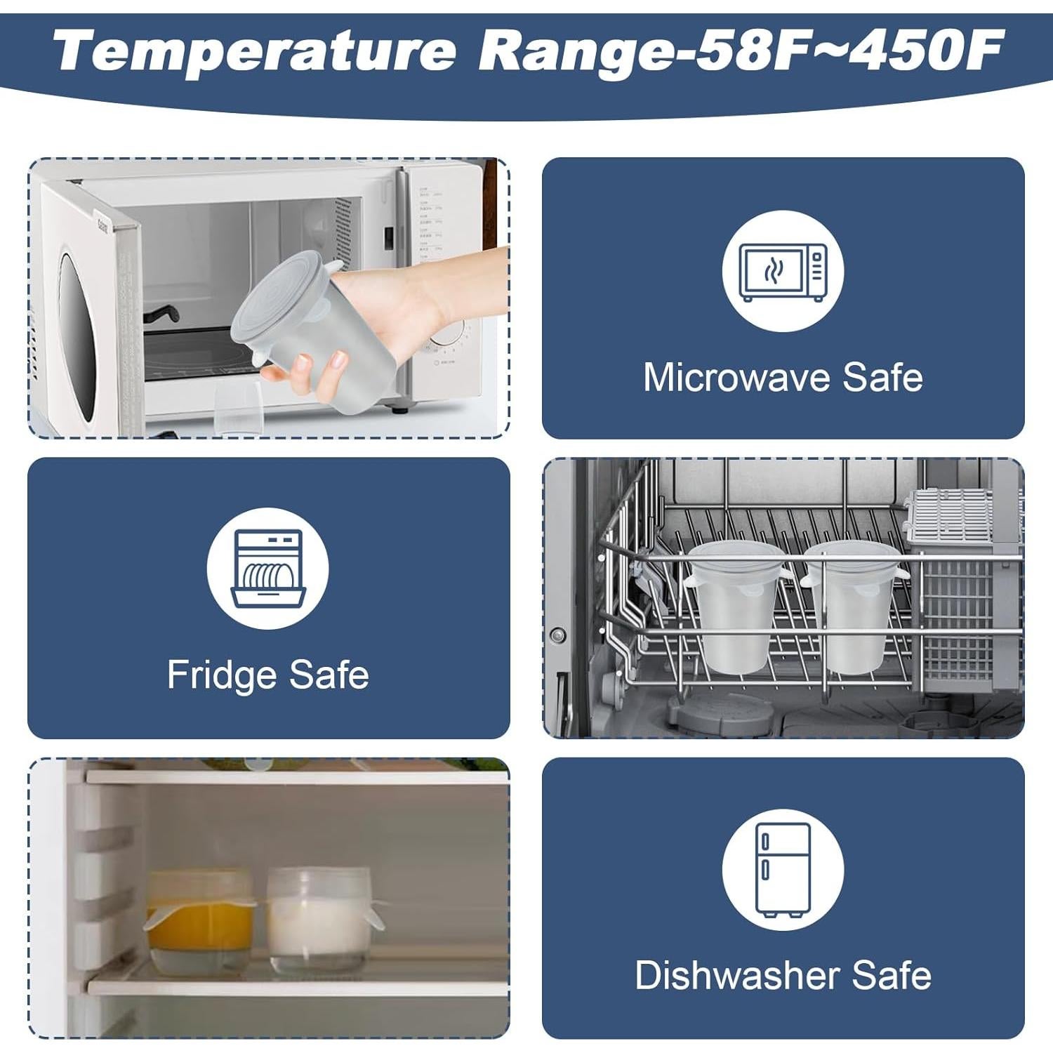 2 Tapas de Silicona Estirables Xinjoduz 9.5 cm Reutilizables