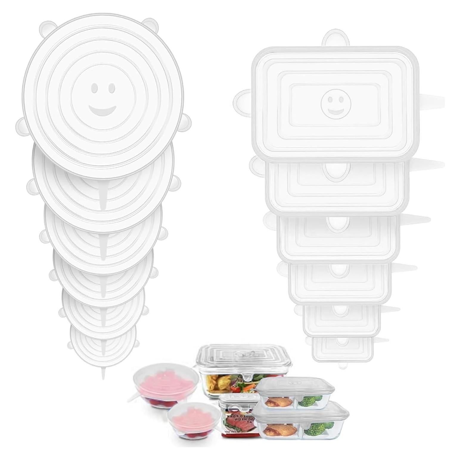 Tapas de Silicona Estirables Wome - 12 Piezas Reutilizables