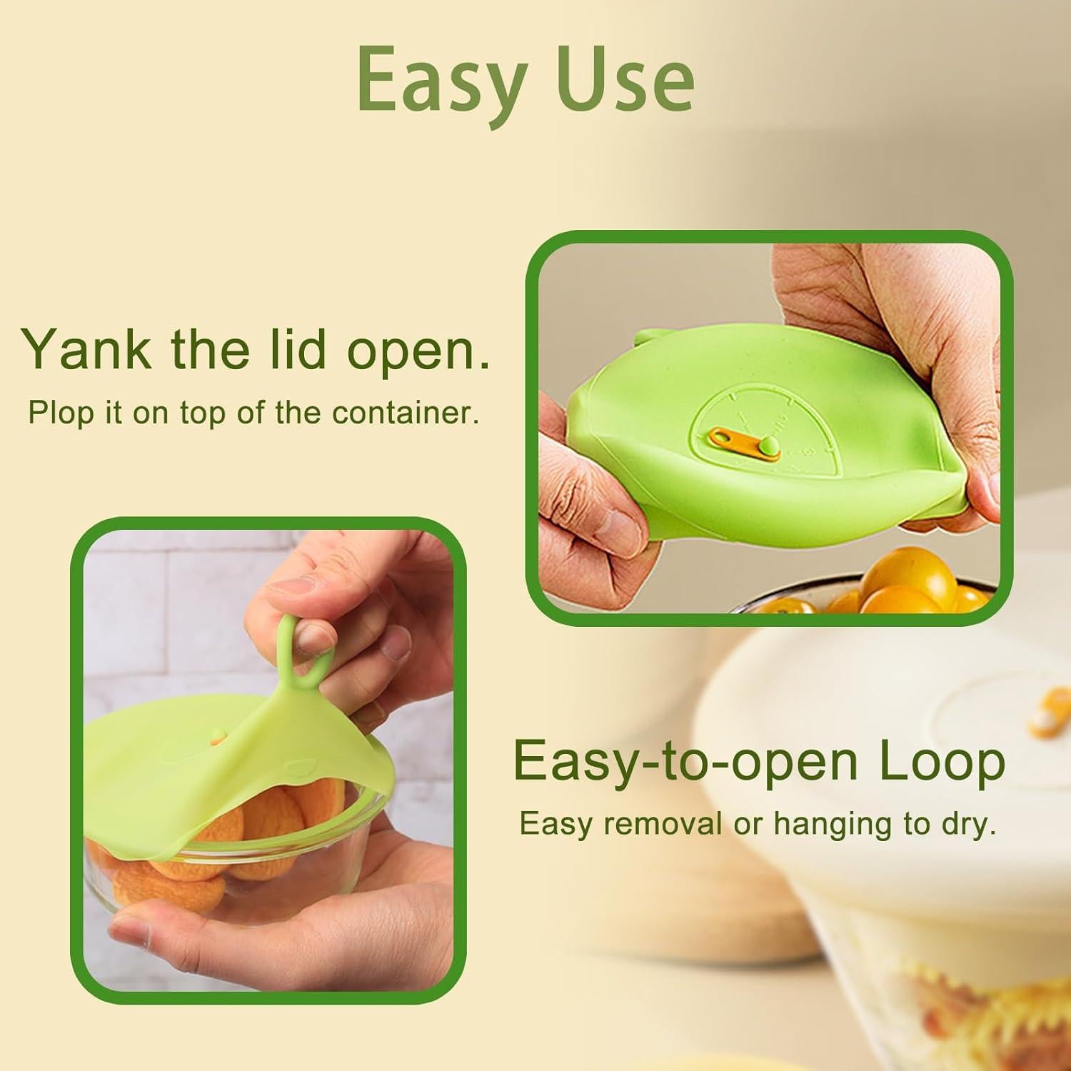 Tapas de Silicona Elásticas PiiiinkHot - 6 Pcs, 3 Tamaños