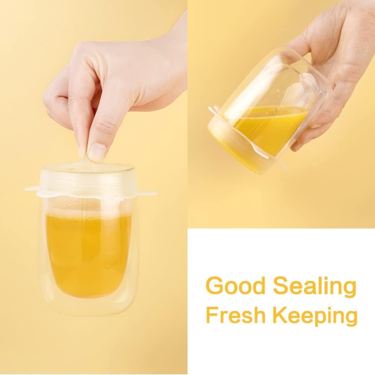 24 Tapas de Silicona Estirables Reutilizables BUHYUHB 6.5 cm