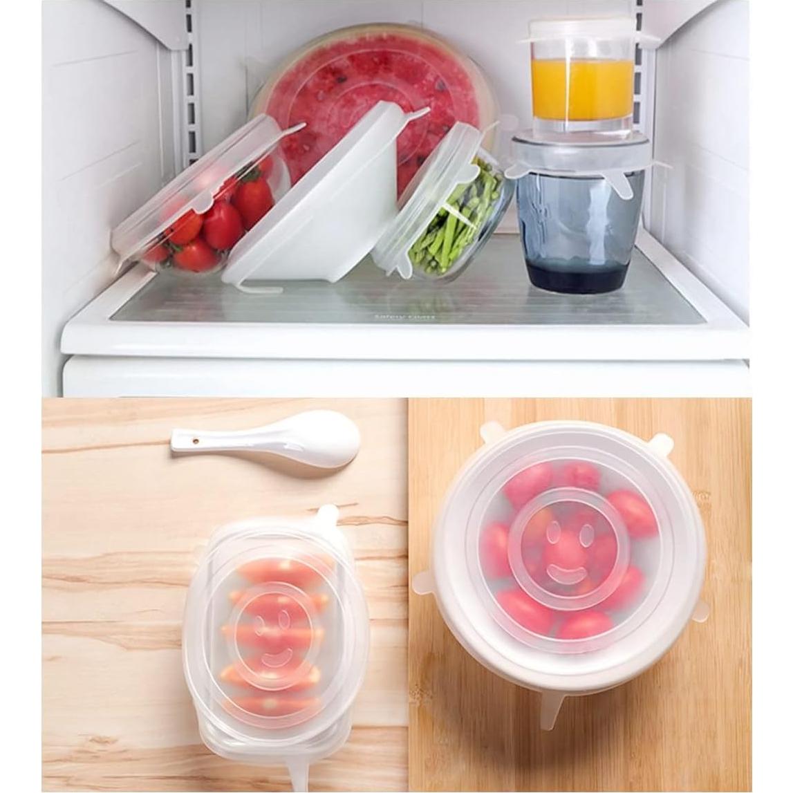 24 Tapas de Silicona Estirables Reutilizables BUHYUHB 6.5 cm