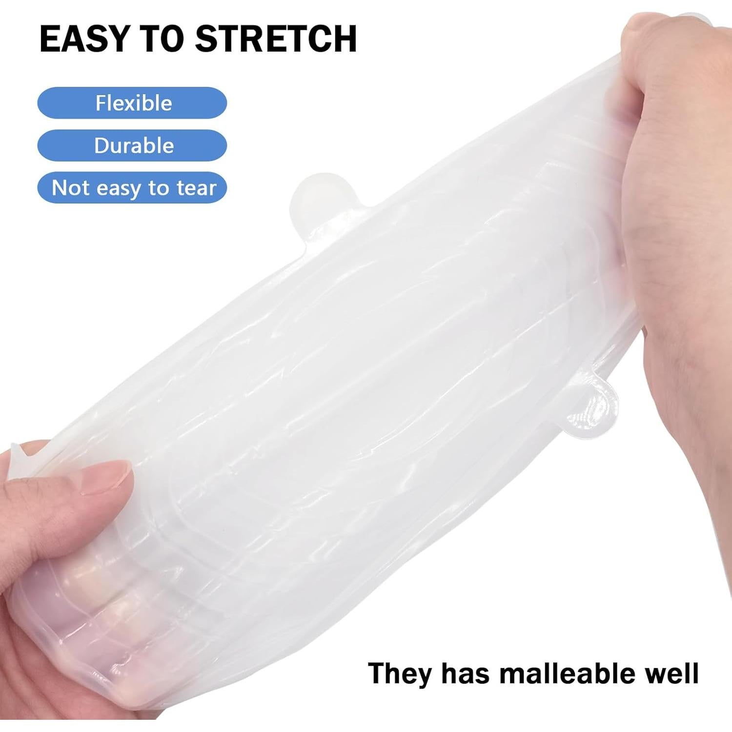 Tapas de Silicona Medsuo 6 Piezas Reutilizables para Alimentos