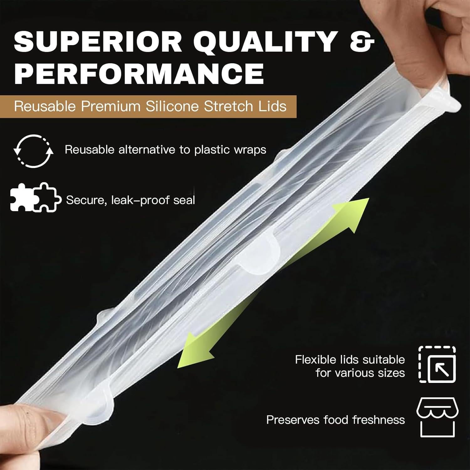 Set de 18 Tapas de Silicona Reutilizables Cubicozy - Herméticas