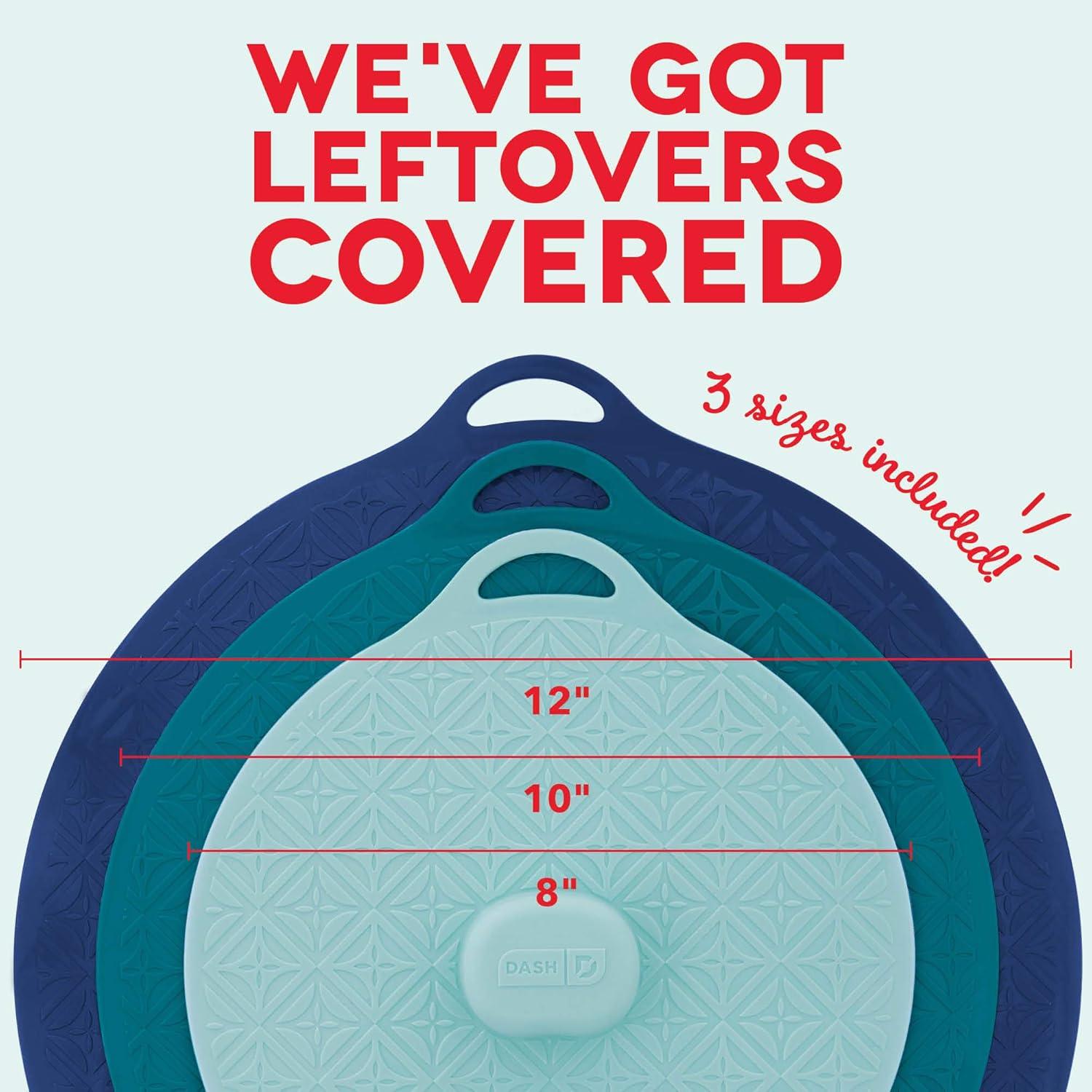 Tapa de Silicona DASH 20-30 cm, Turquesa, Apta Microondas