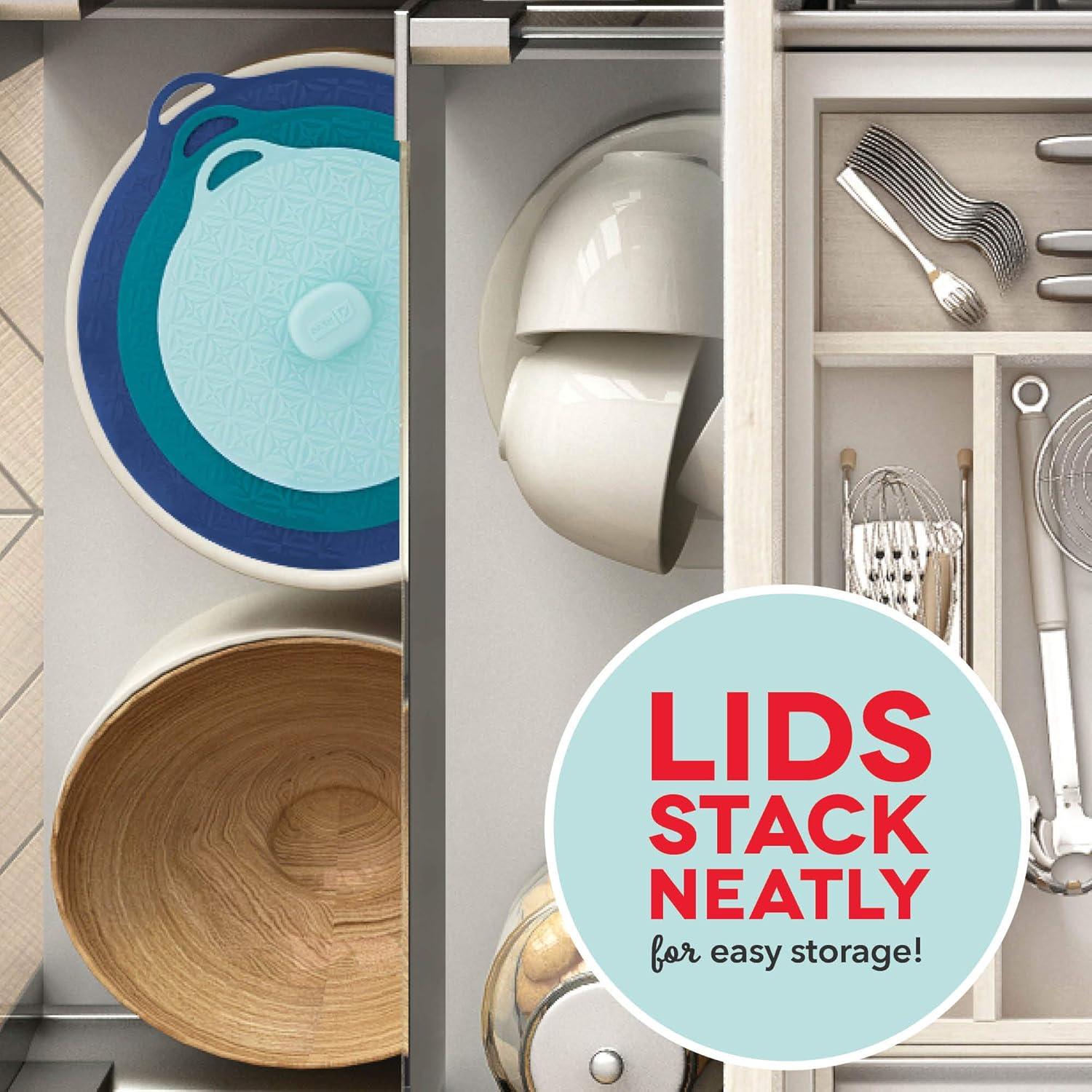 Tapa de Silicona DASH 20-30 cm, Turquesa, Apta Microondas