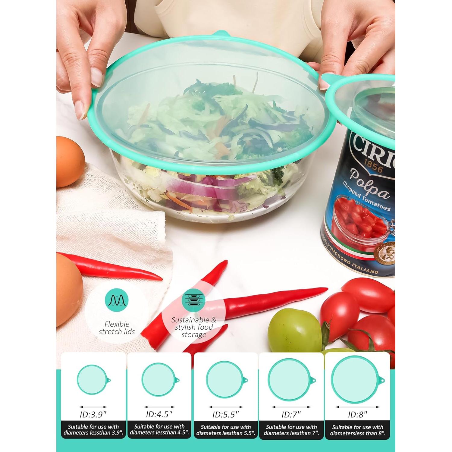 Tapas de Silicona Reutilizables Genérico 5PCS para Alimentos