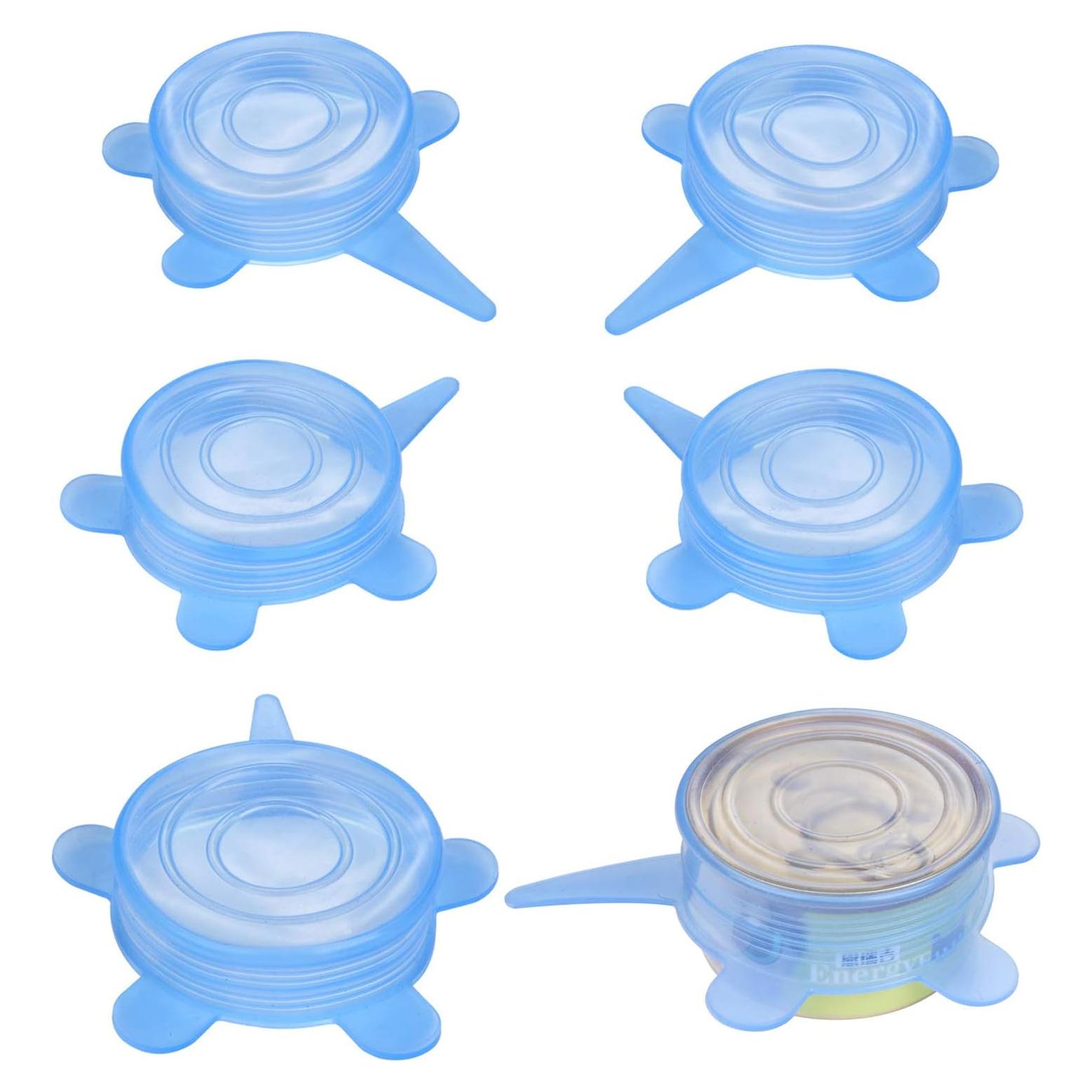 Tapa de Lata de Comida para Mascotas SLSON 6 Piezas Azul