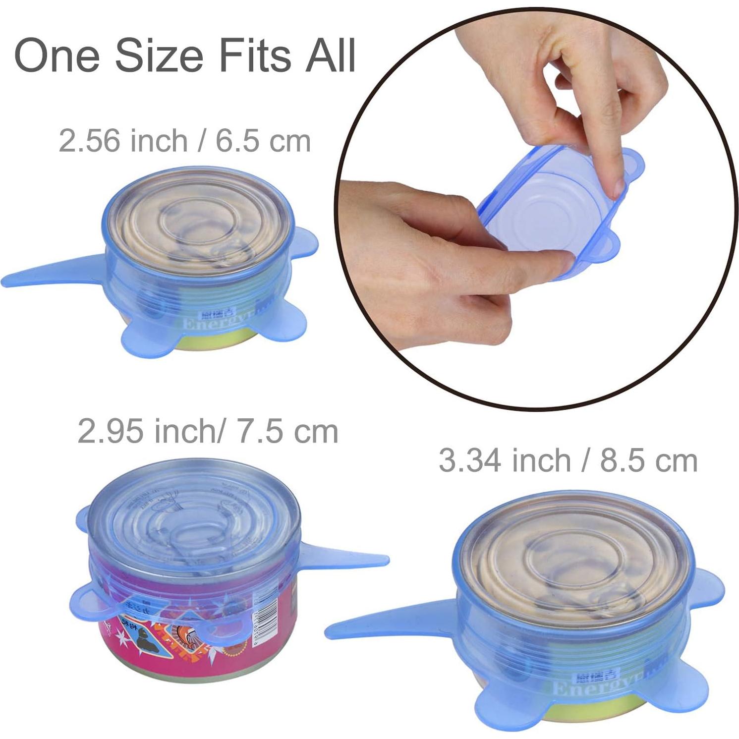 Tapa de Lata de Comida para Mascotas SLSON 6 Piezas Azul