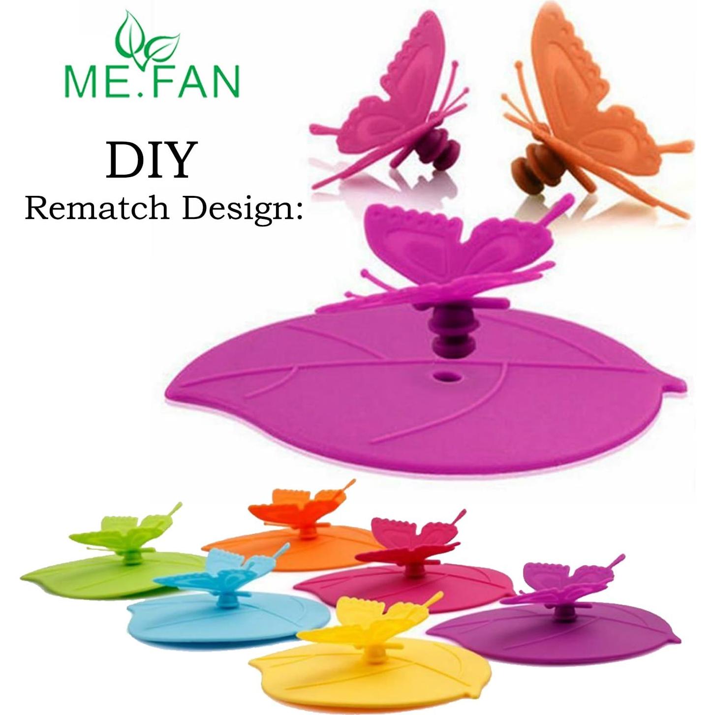 Tapa de Silicona ME.FAN - Set de 6 Mariposas Coloridas